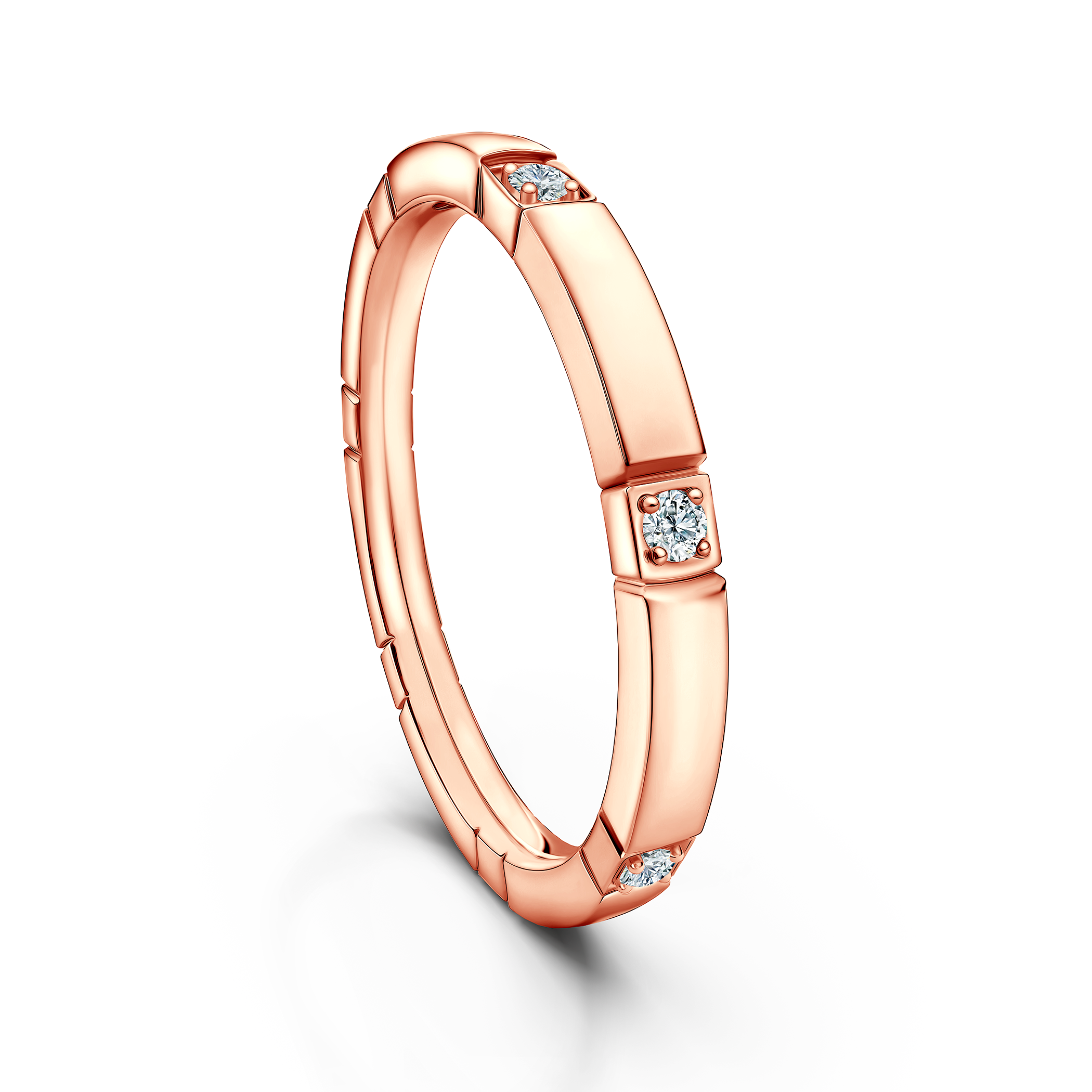 Pierścionek Symphony: różowe złoto, diamenty
