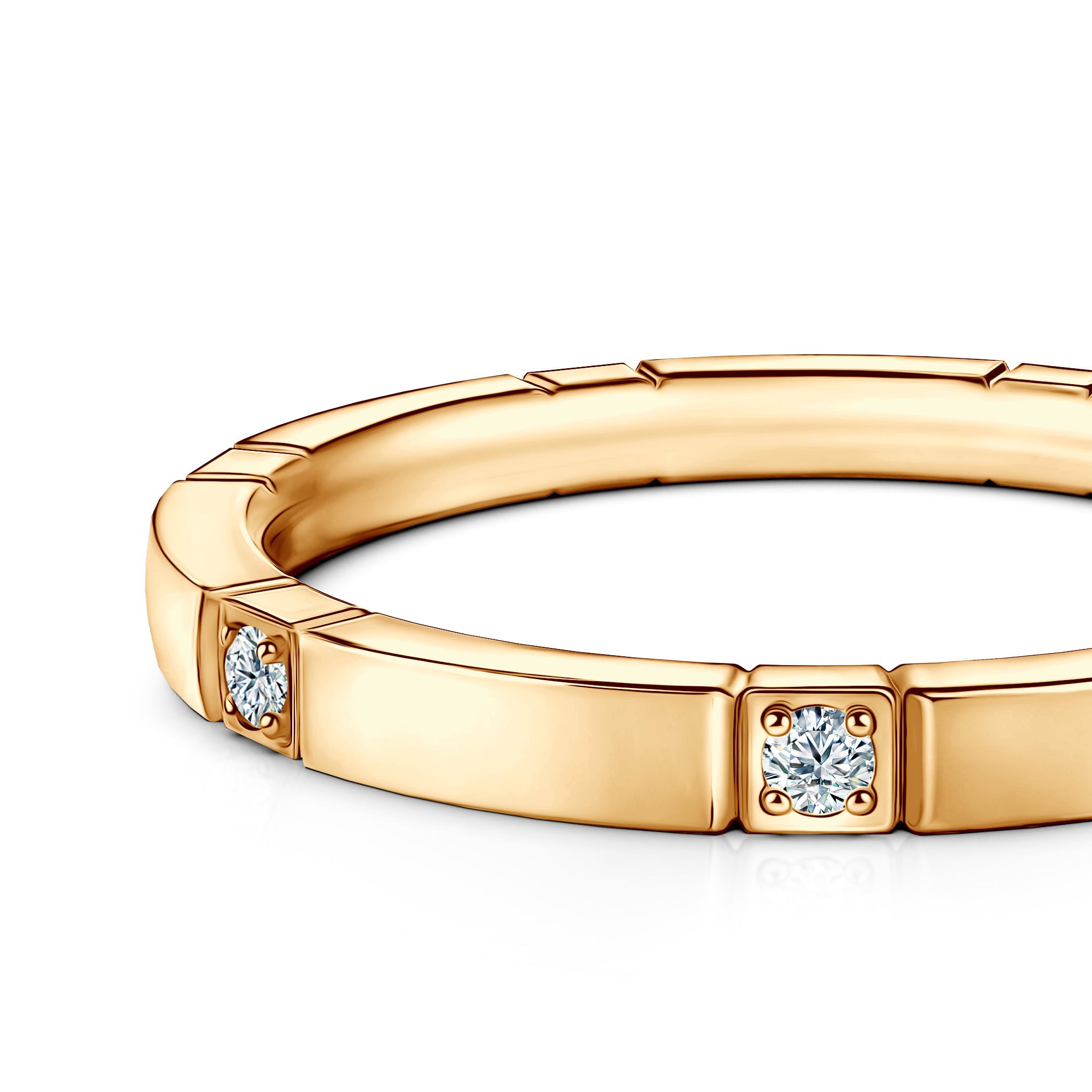 Pierścionek Symphony: złoty, diamenty laboratoryjne