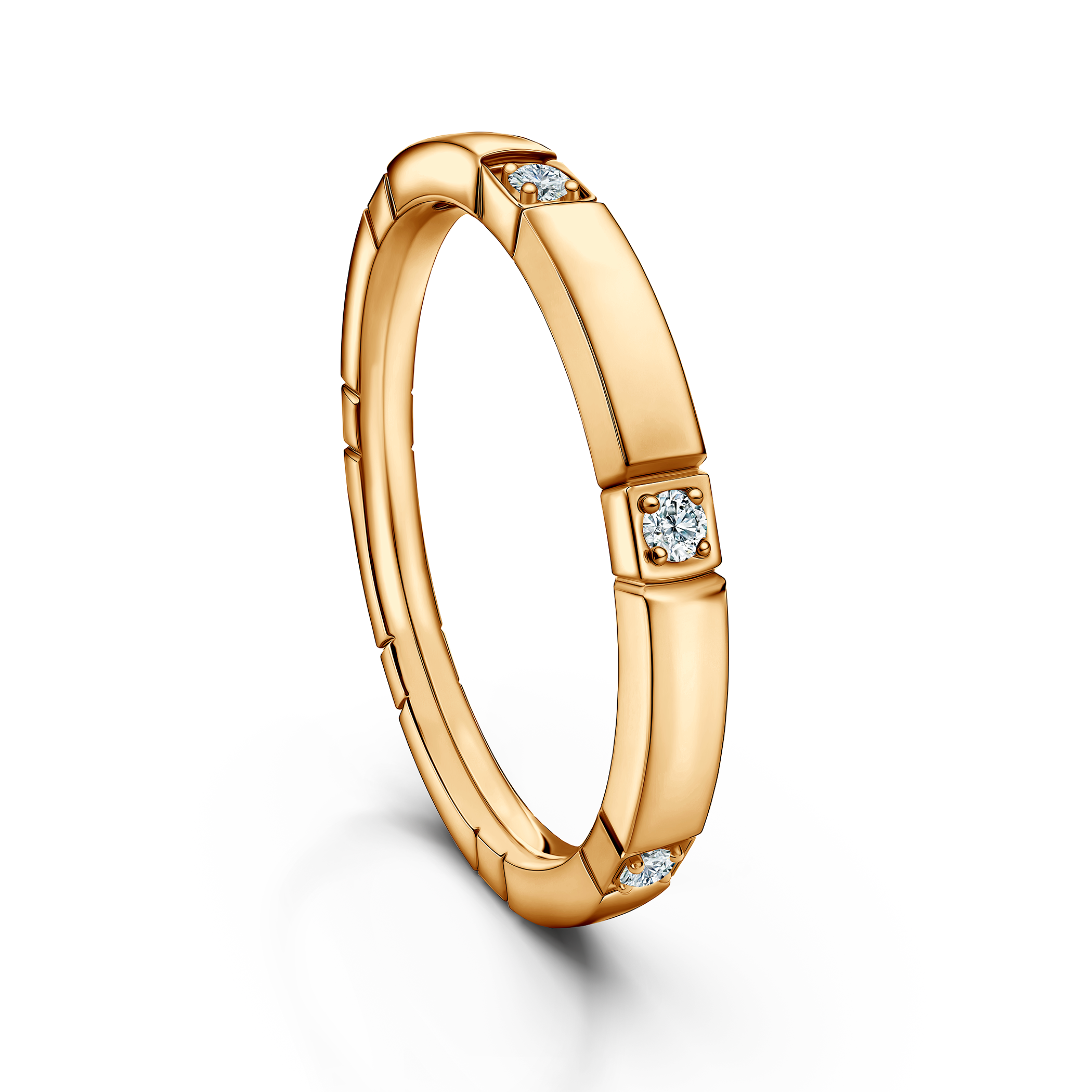 Pierścionek Symphony: złoty, diamenty laboratoryjne