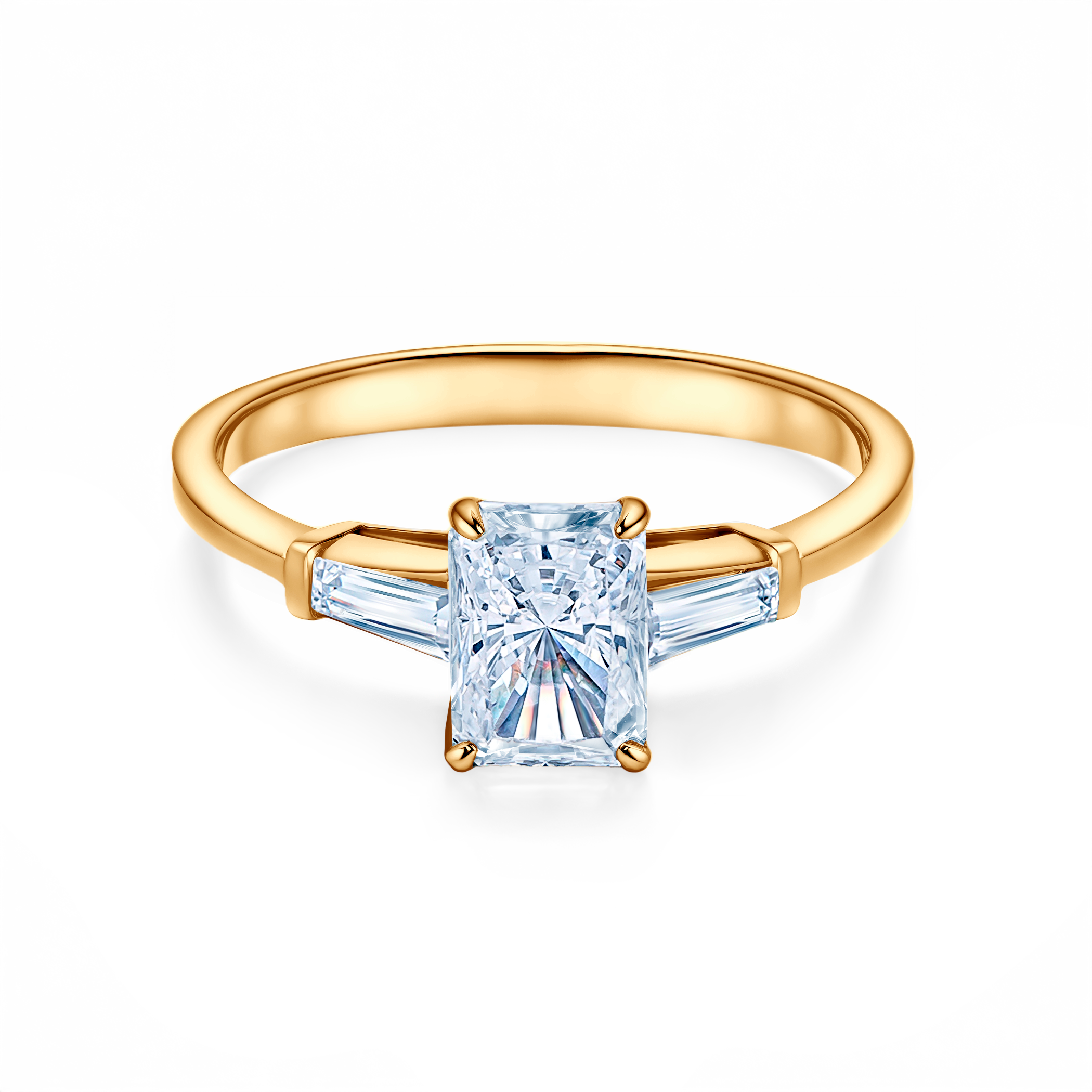 Pierścionek SAVICKI: złoty, diamenty laboratoryjne