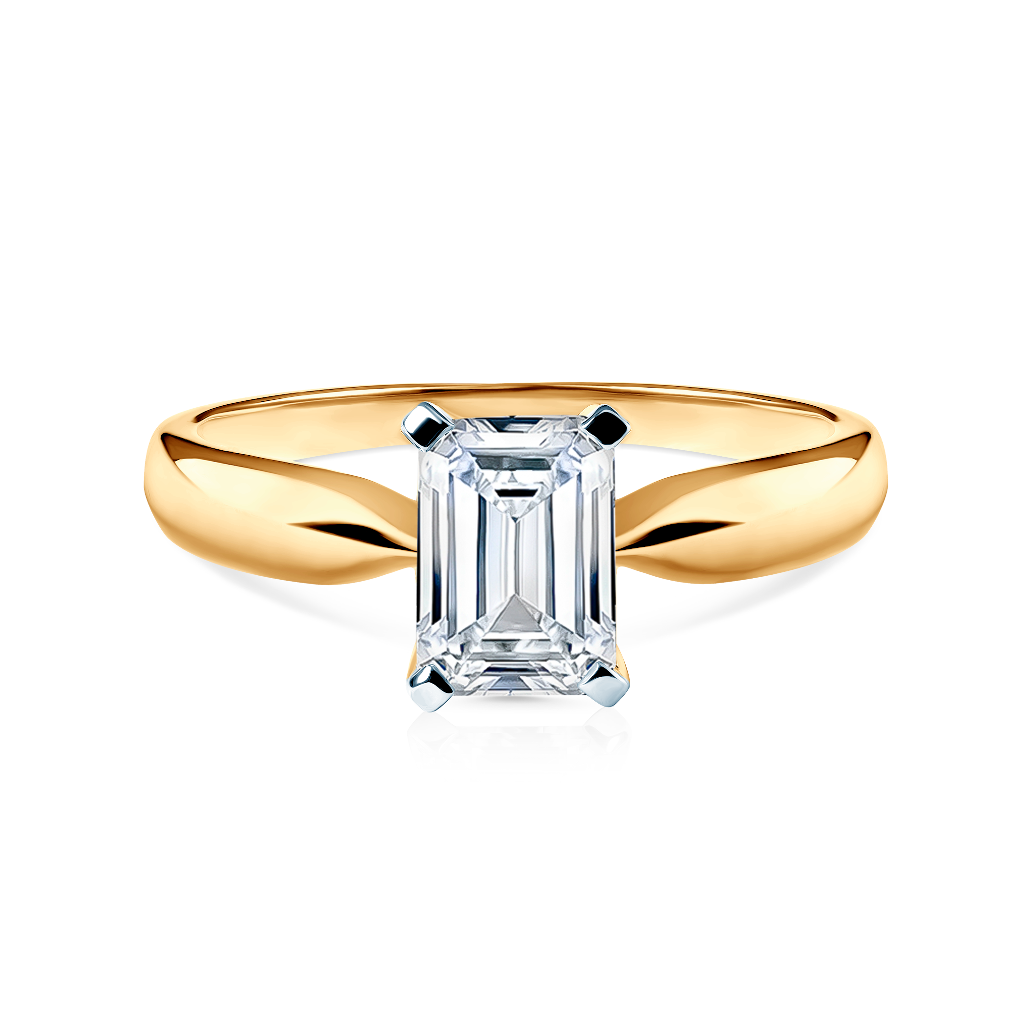 Pierścionek zaręczynowy Savicki: dwukolorowe złoto, cyrkonia