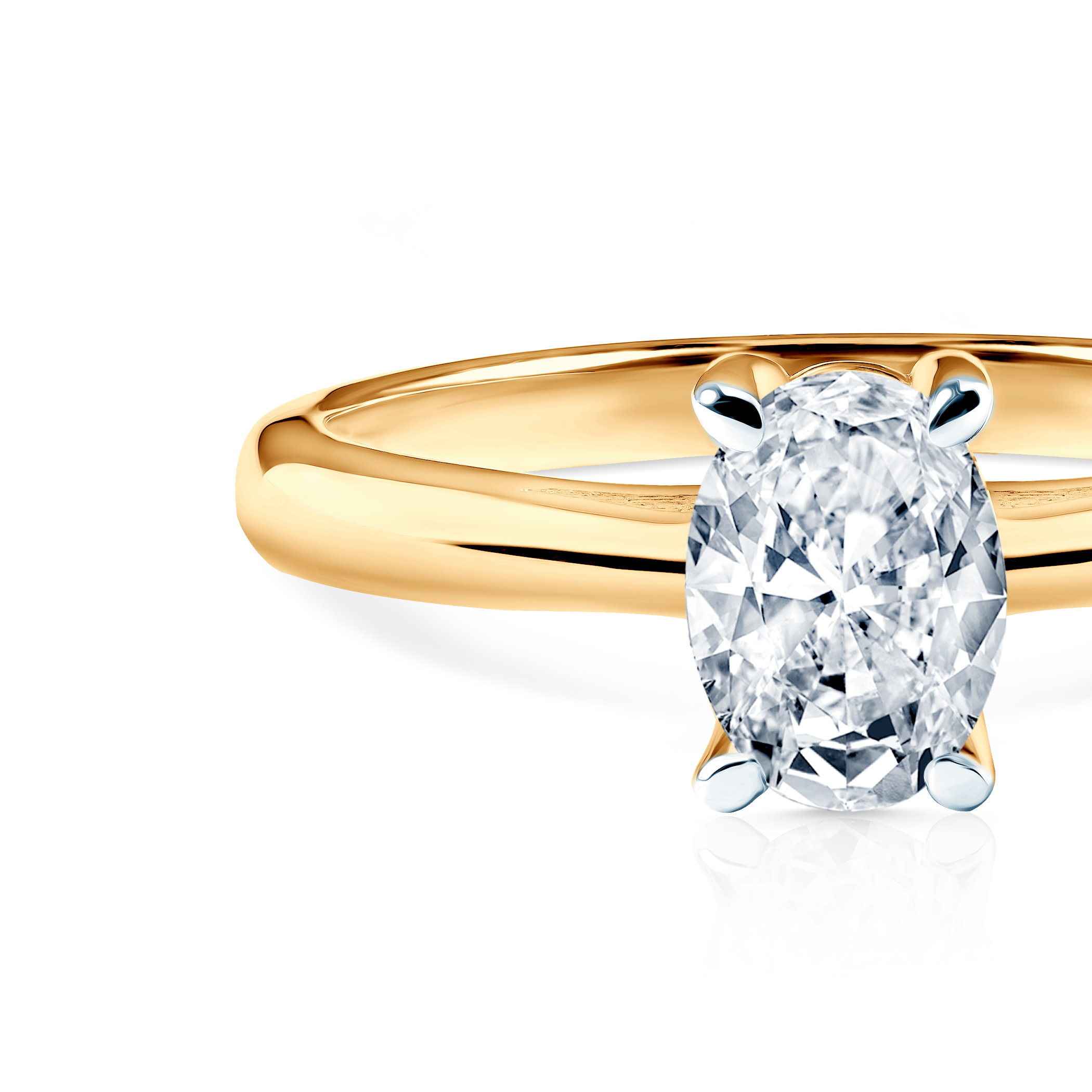 Pierścionek zaręczynowy Savicki: dwukolorowe złoto, cyrkonia - 3