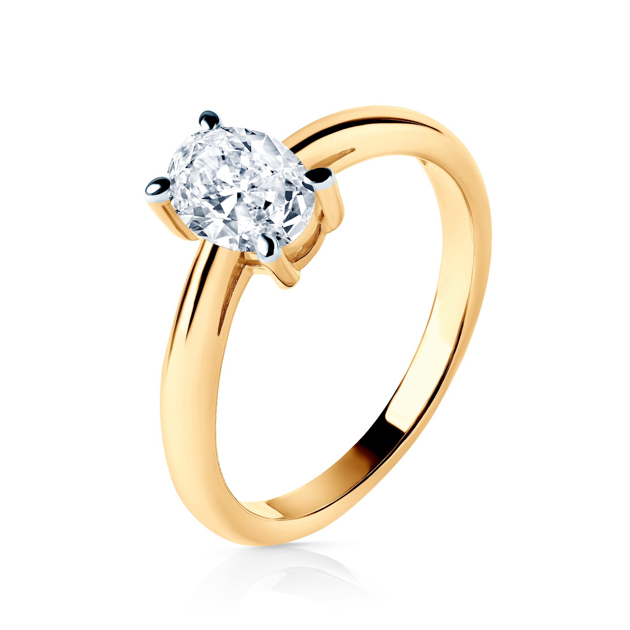 Pierścionek zaręczynowy Savicki: dwukolorowe złoto, cyrkonia - 4