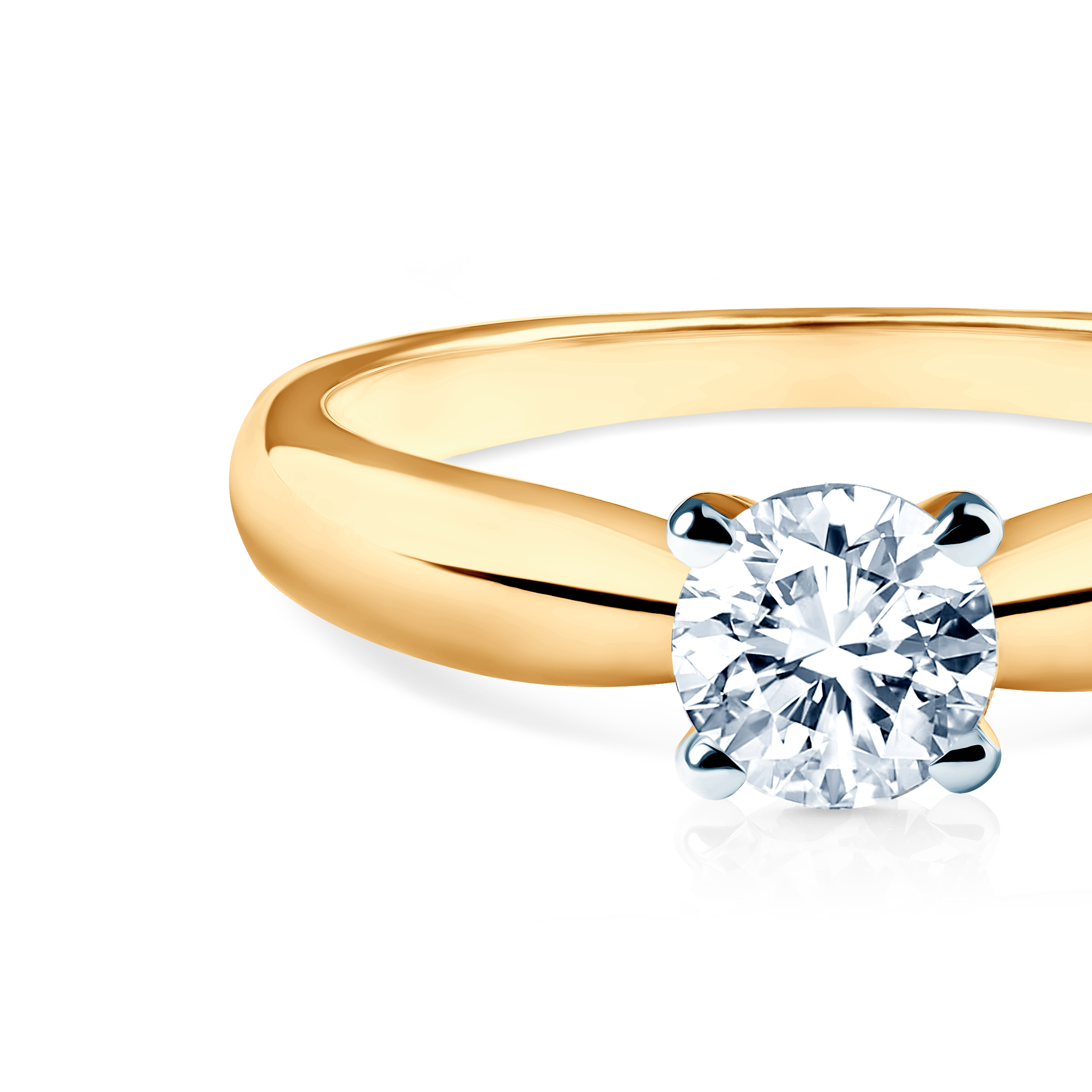 Pierścionek zaręczynowy Savicki: dwukolorowe złoto, cyrkonia - 3