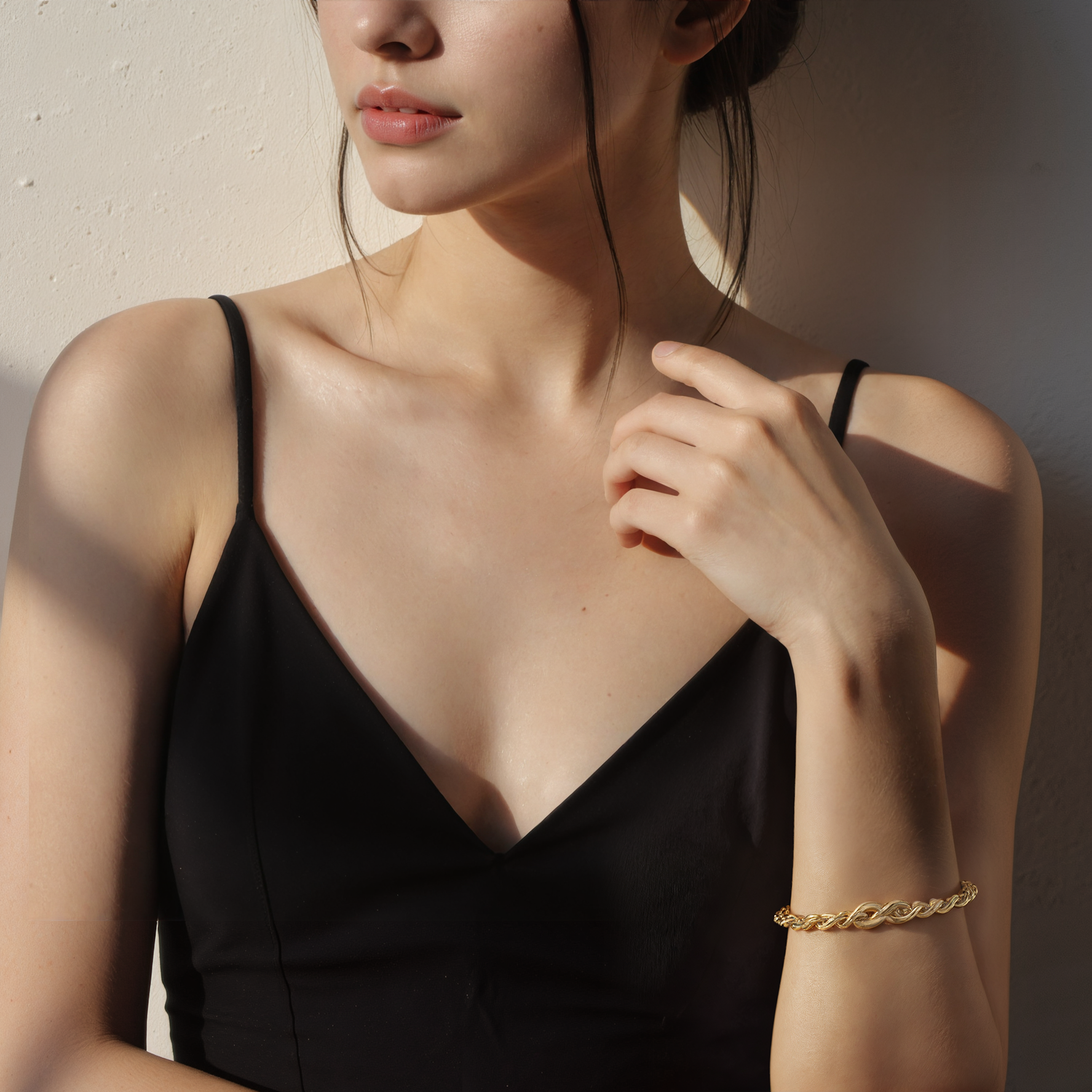 Bransoletka Savicki: srebrna pozłacana 925