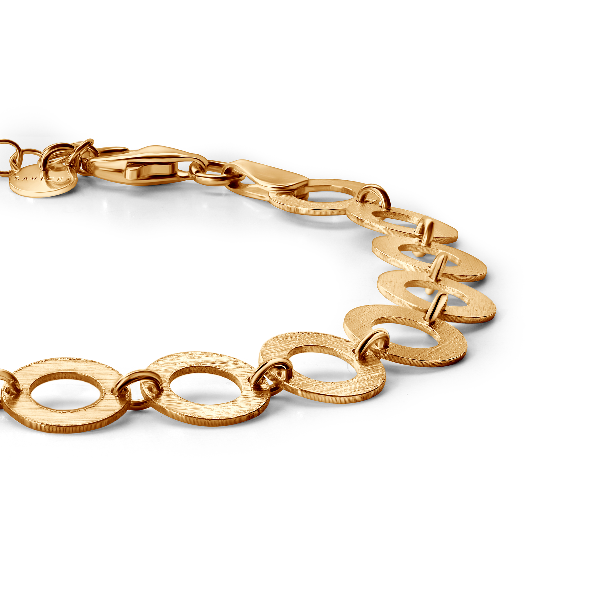 Bransoletka Savicki: srebrna pozłacana 925