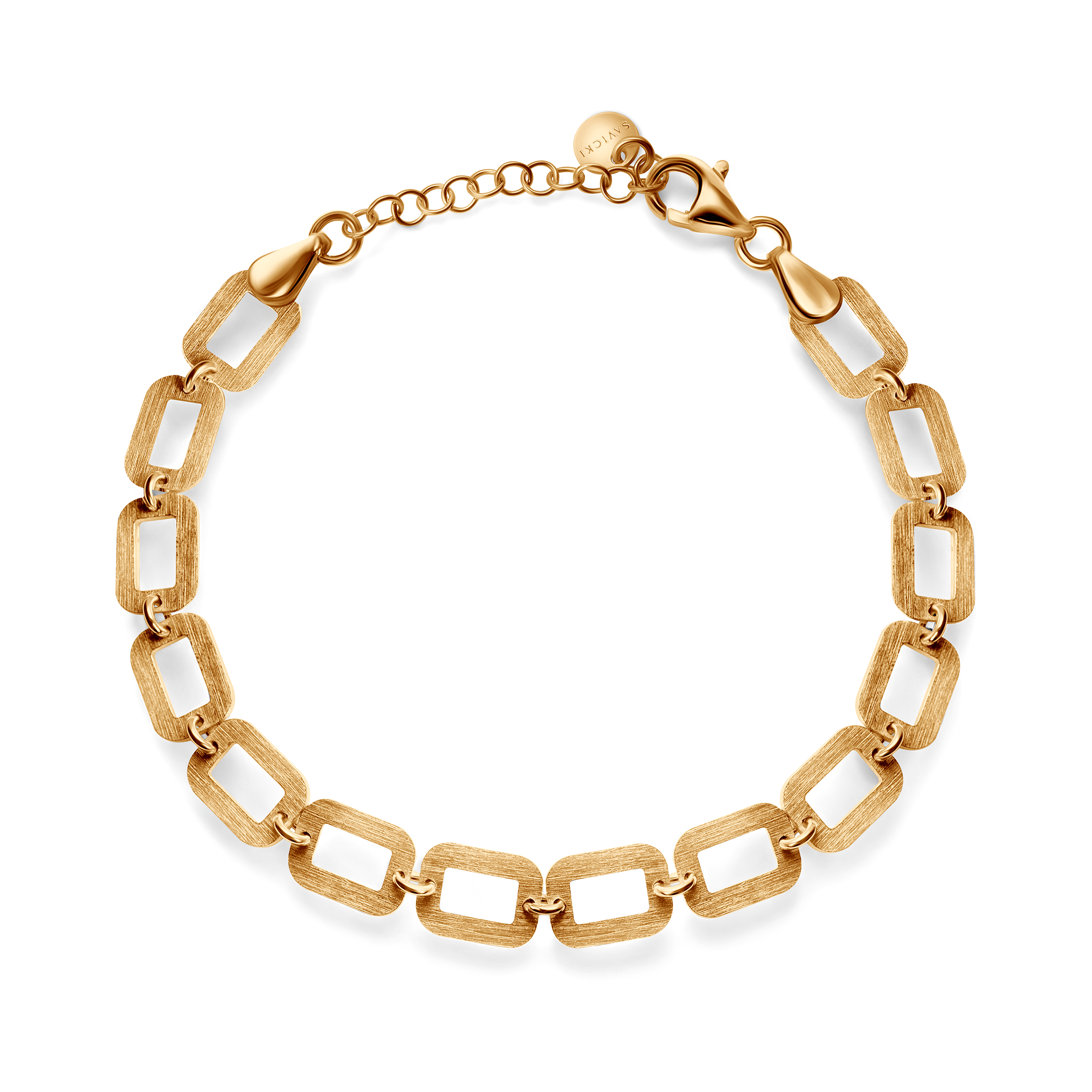 Bransoletka Savicki: srebrna pozłacana 925