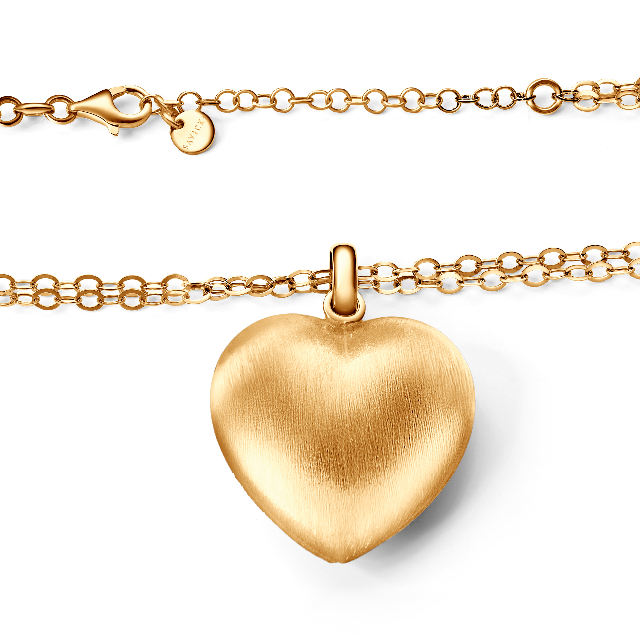 Naszyjnik Savicki: srebrny pozłacany 925