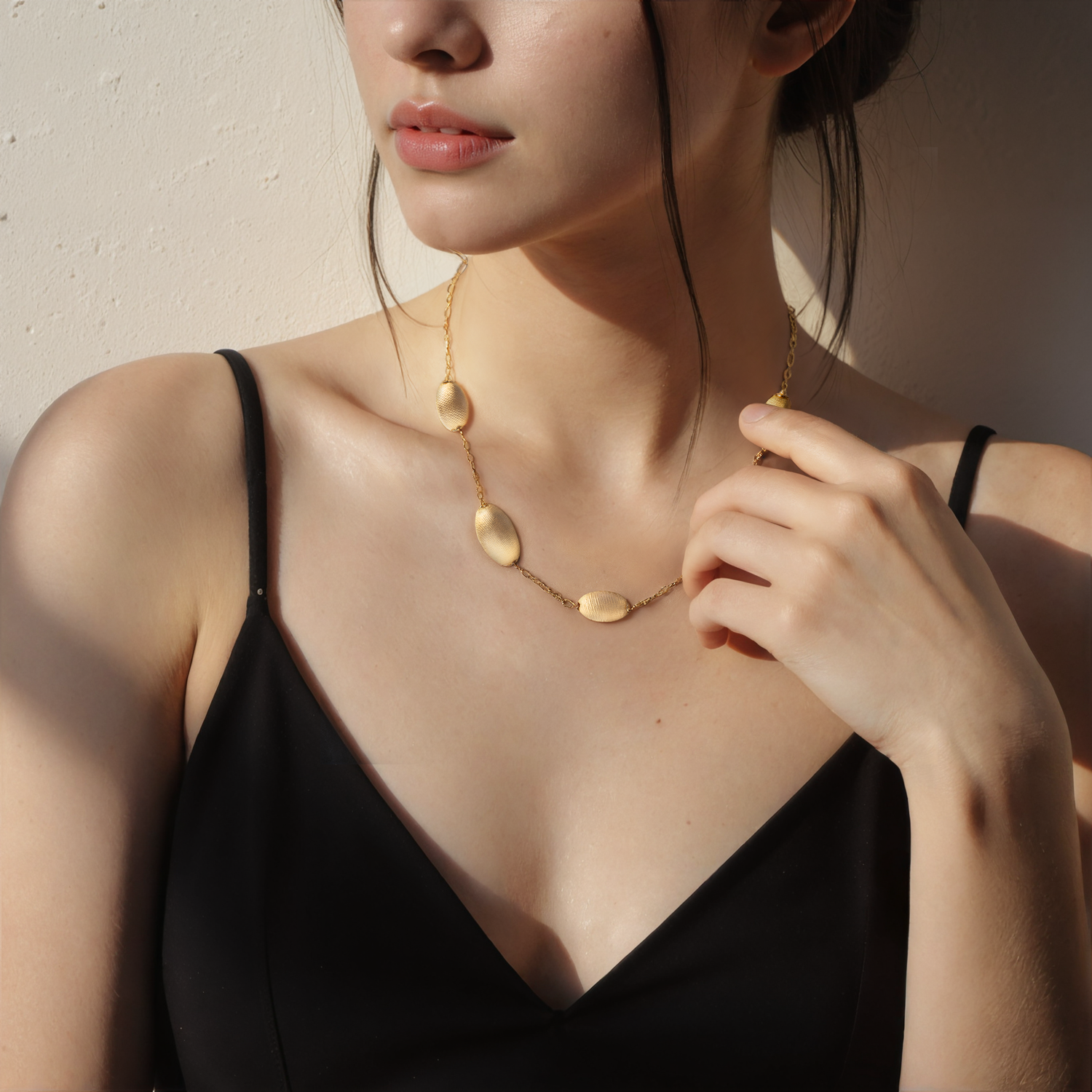 Halskette Solmire, vergoldetes Silber