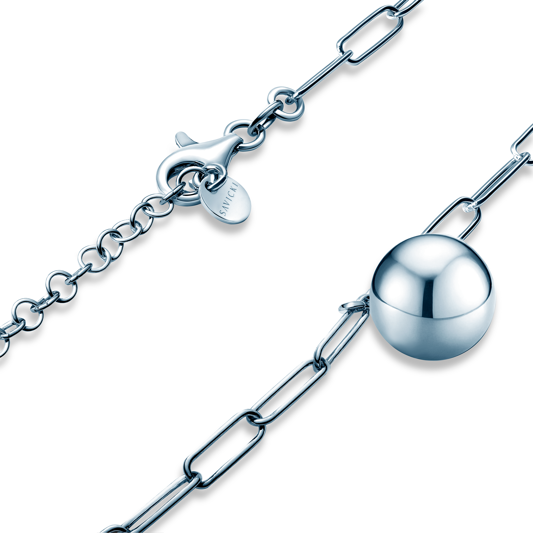 Naszyjnik Savicki: srebrny 925