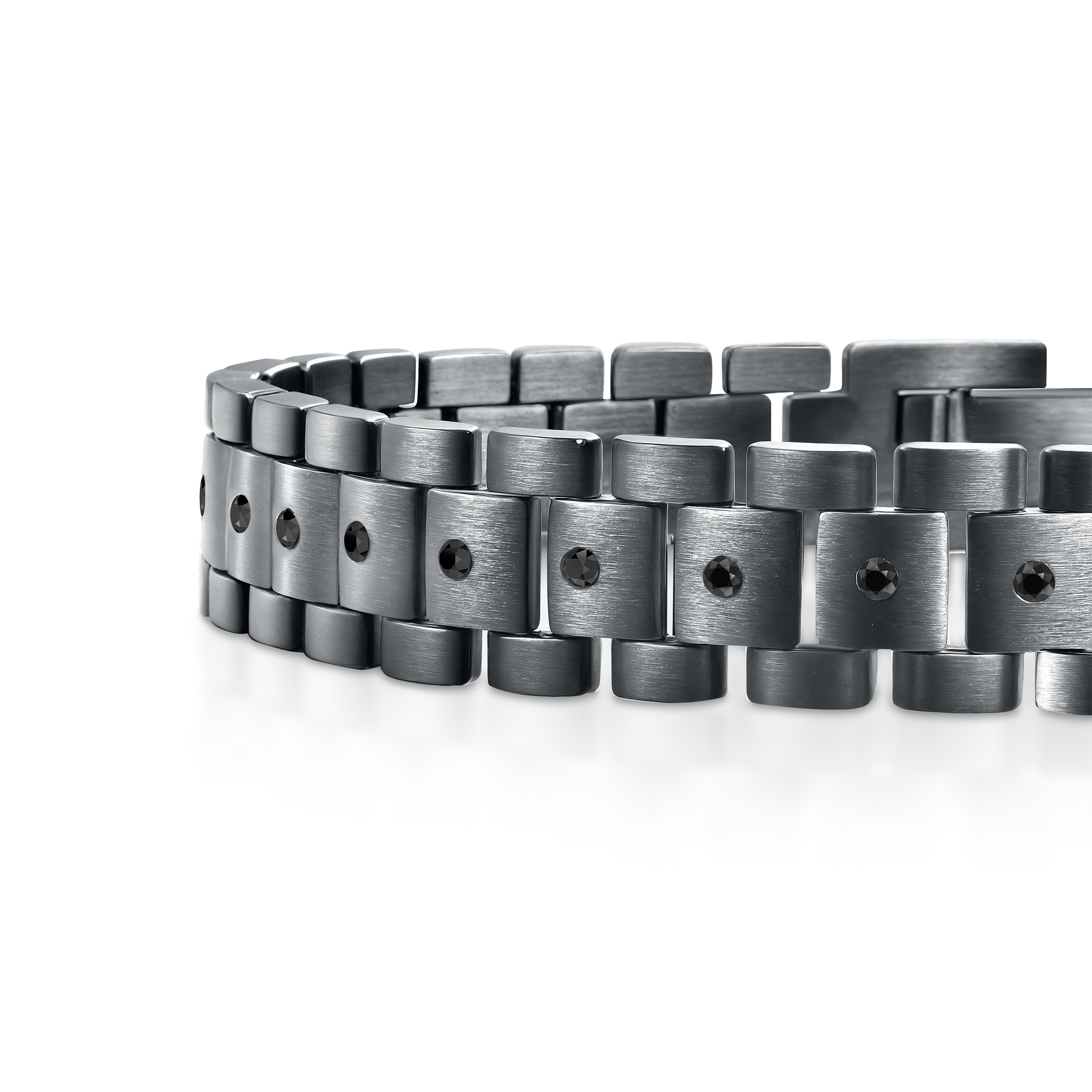 Armband Savicki: Silber 925, schwarze Diamanten