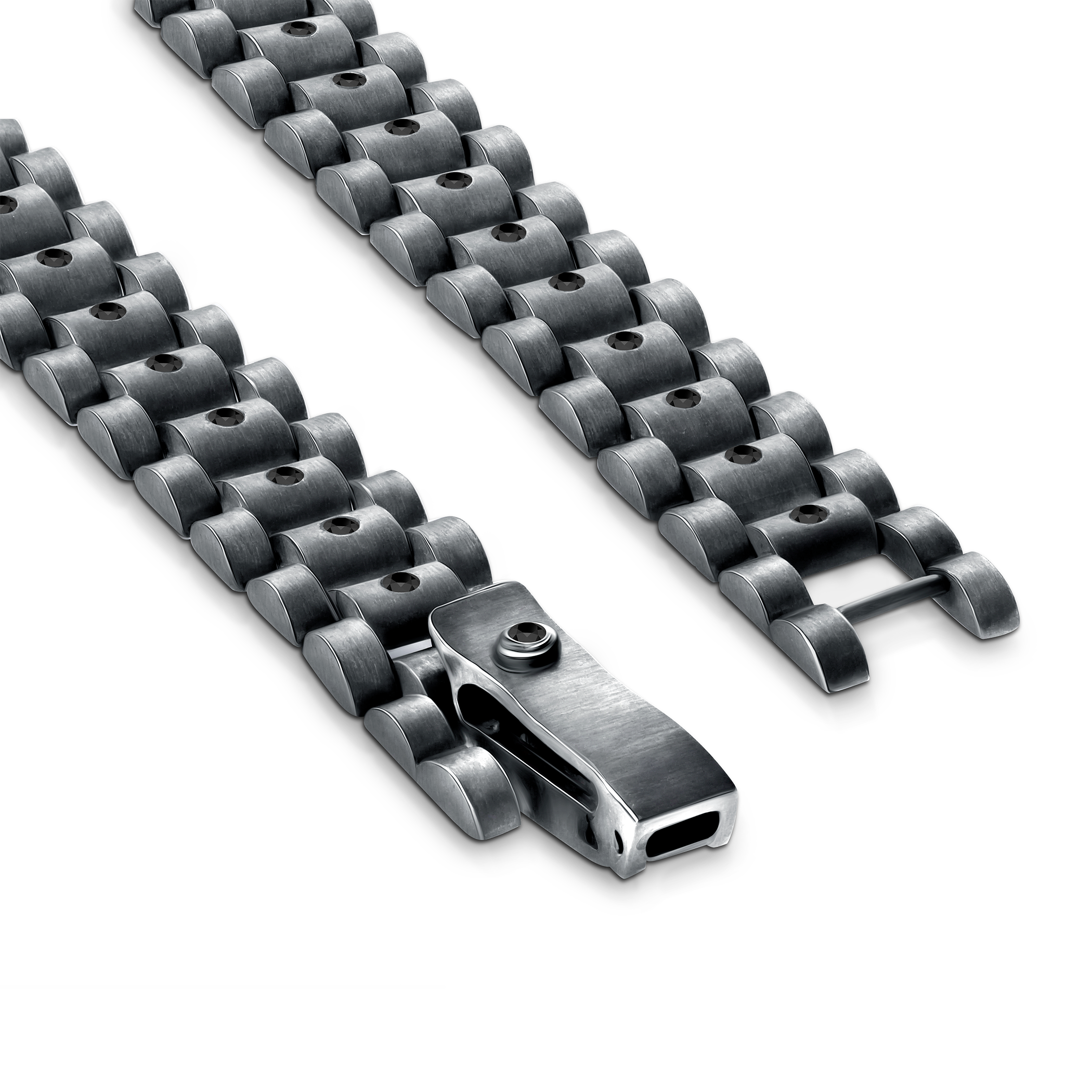 Armband Savicki: Silber 925, schwarze Diamanten