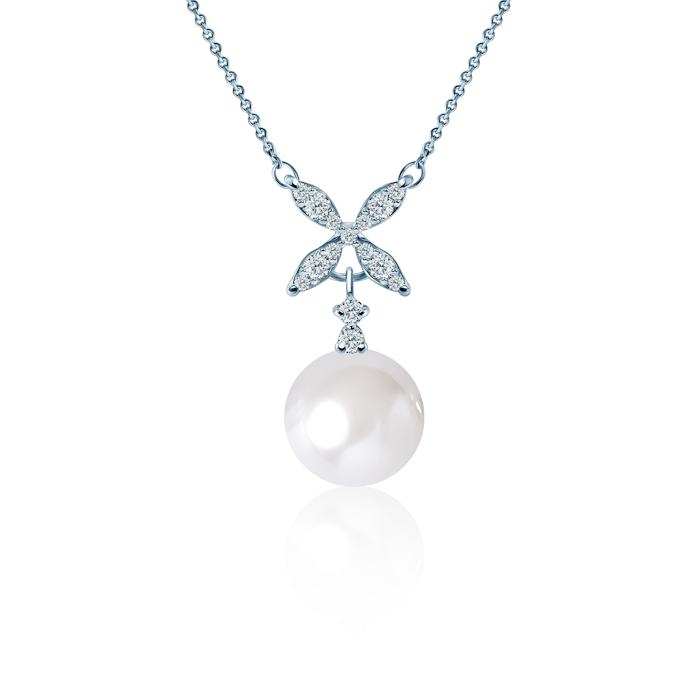 Naszyjnik Savicki: białe złoto 585