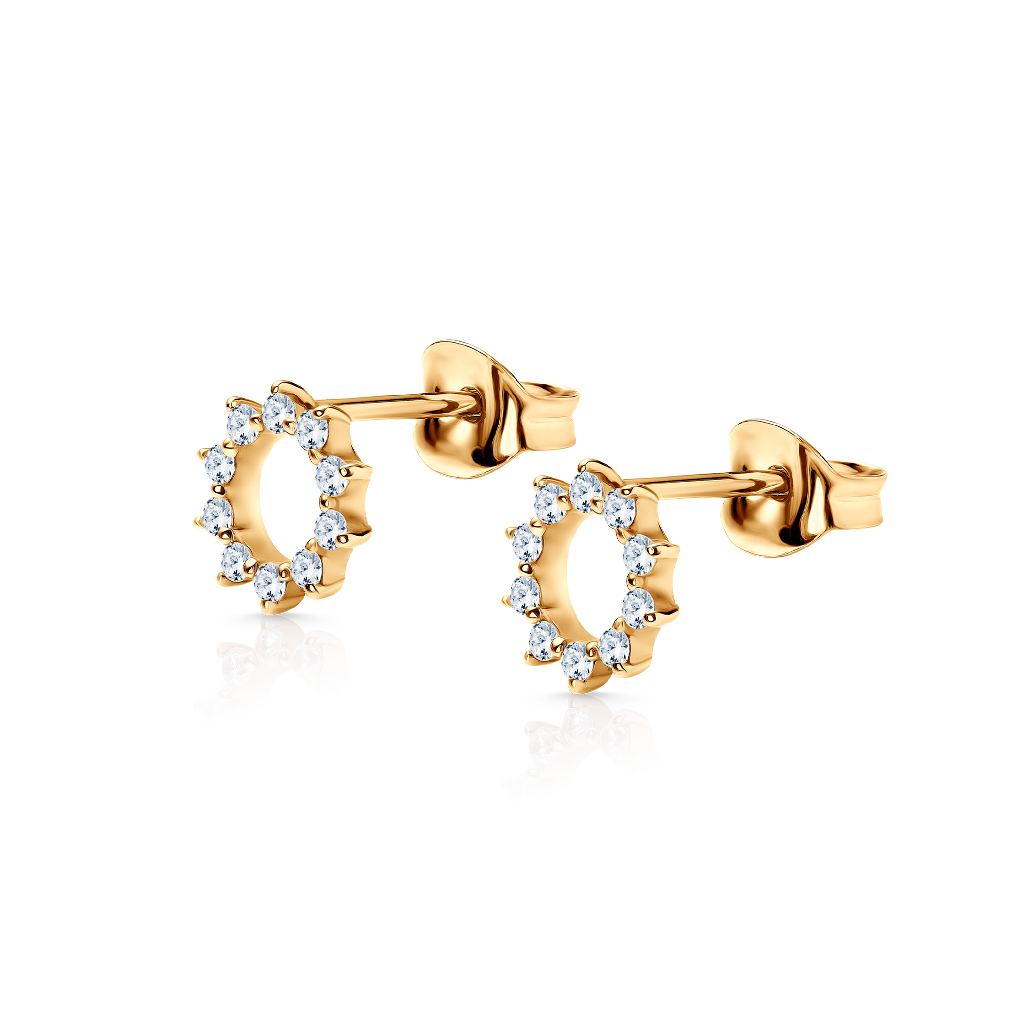 Kolczyki Savicki: złote, cyrkonie