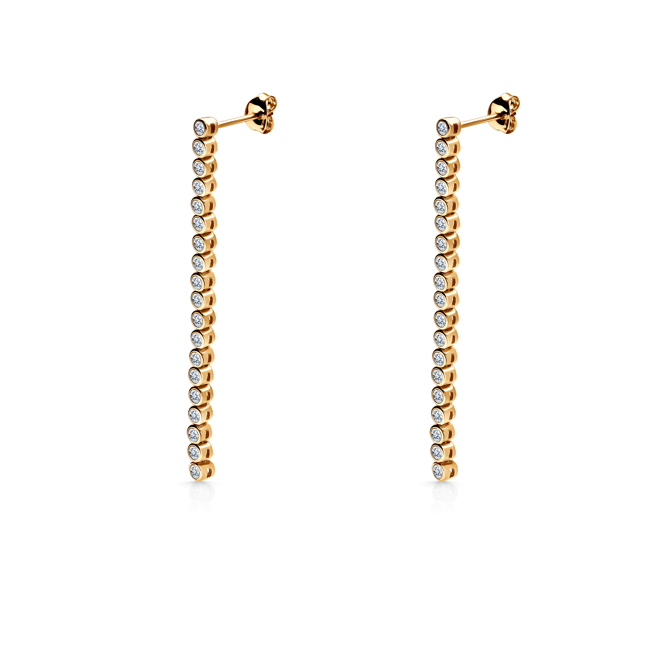 Ohrringe Savicki: Gold, Zirkonia