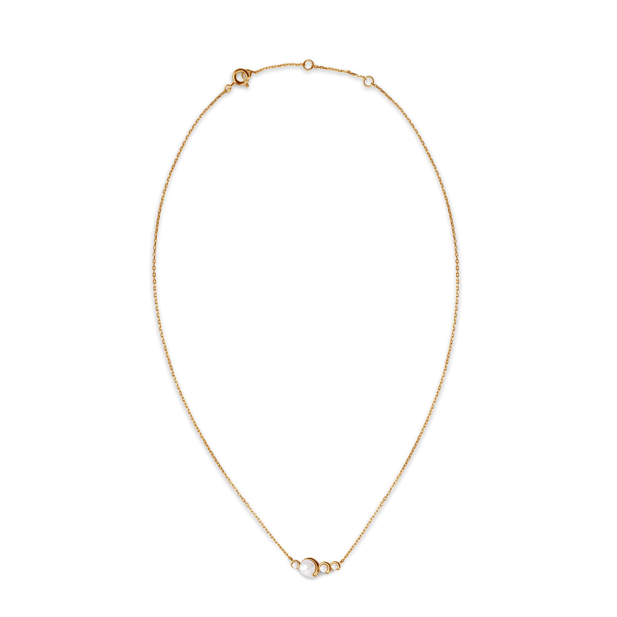 Naszyjnik Savicki: srebrny pozłacany 925, perły