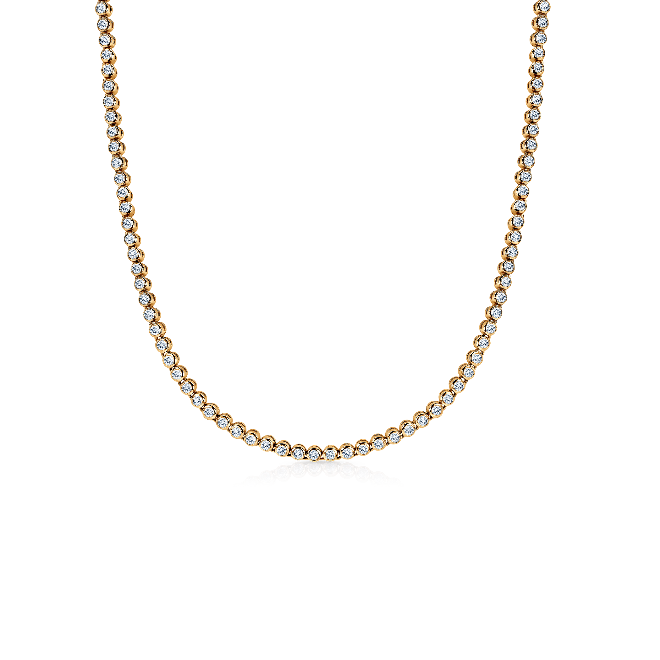 Naszyjnik Savicki: złoty 585, cyrkonie