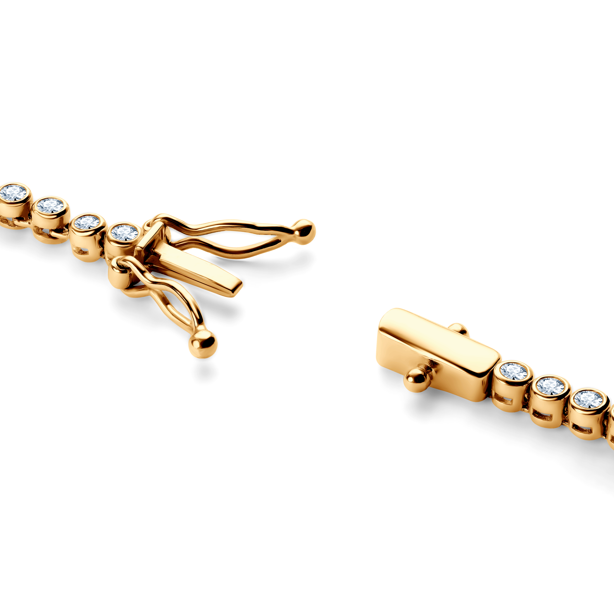 Naszyjnik Savicki: złoty 585, cyrkonie