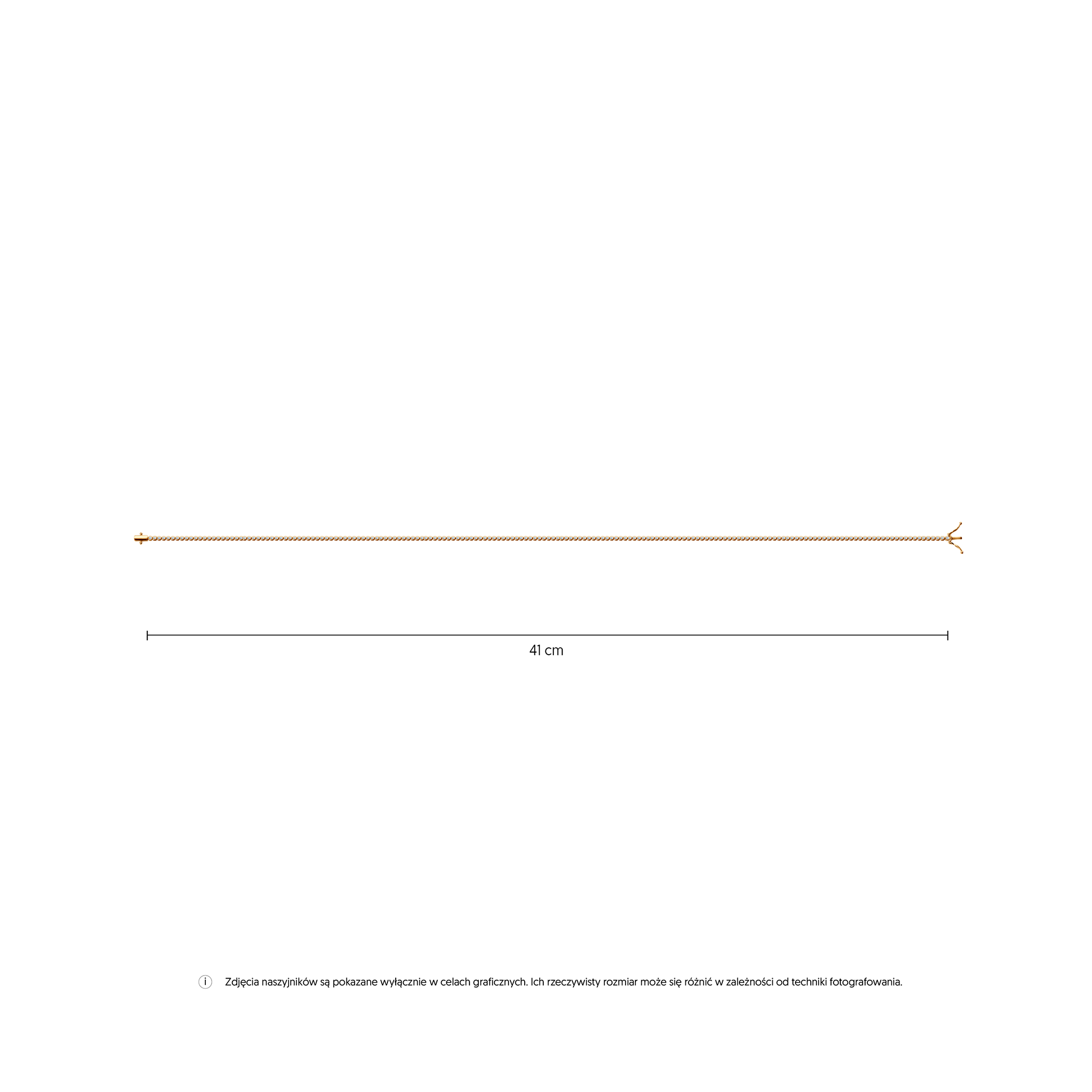Naszyjnik Savicki: złoty 585, cyrkonie