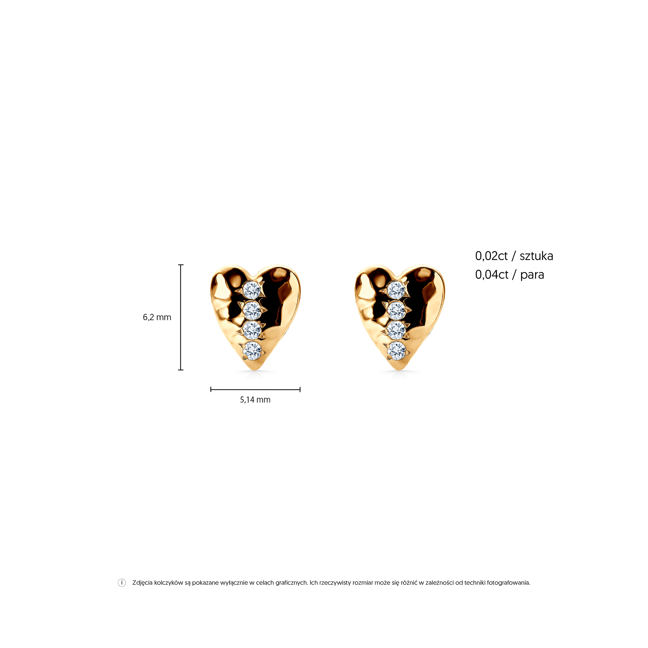 Kolczyki Savicki: złote, cyrkonie