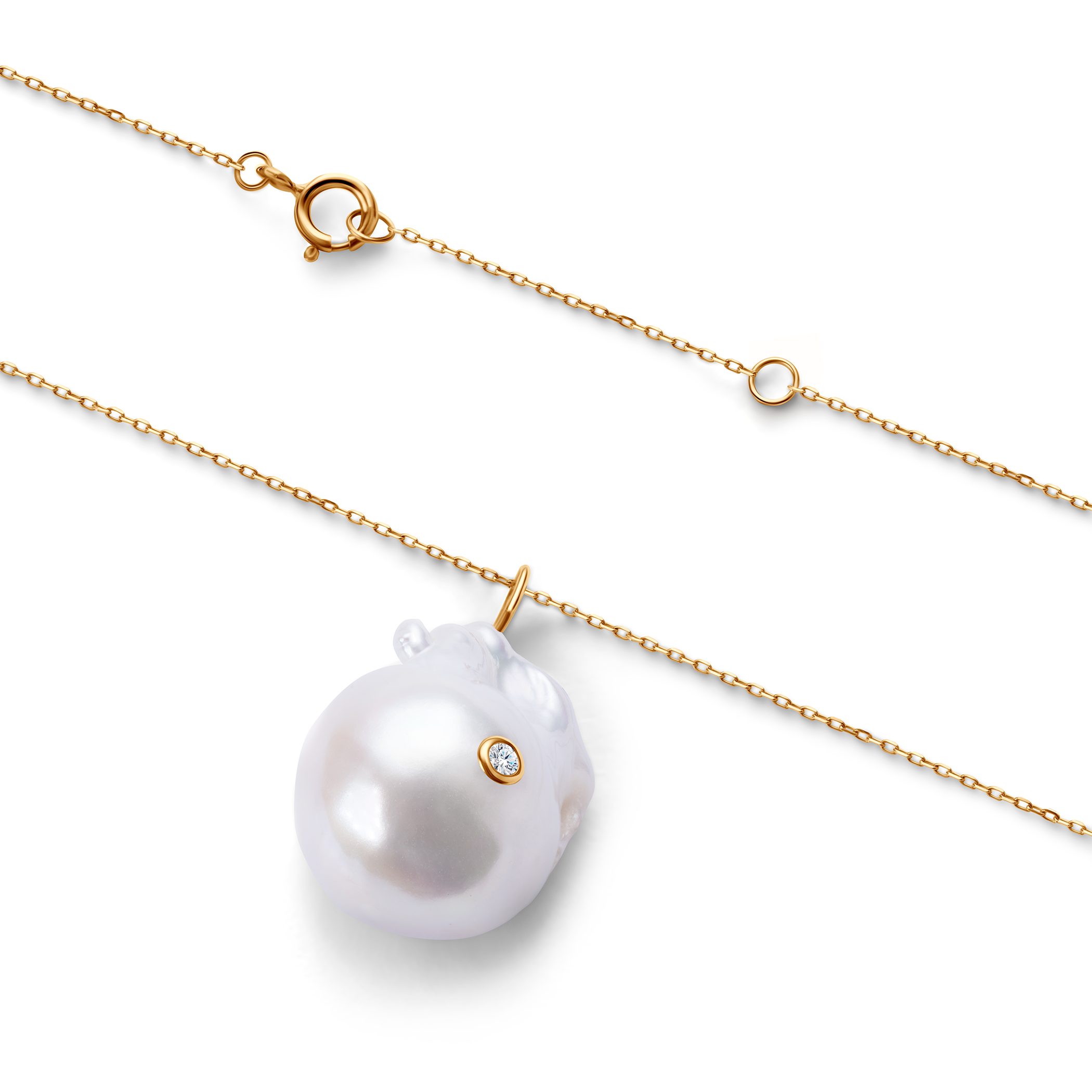 14K gold necklace 45 cm - 3