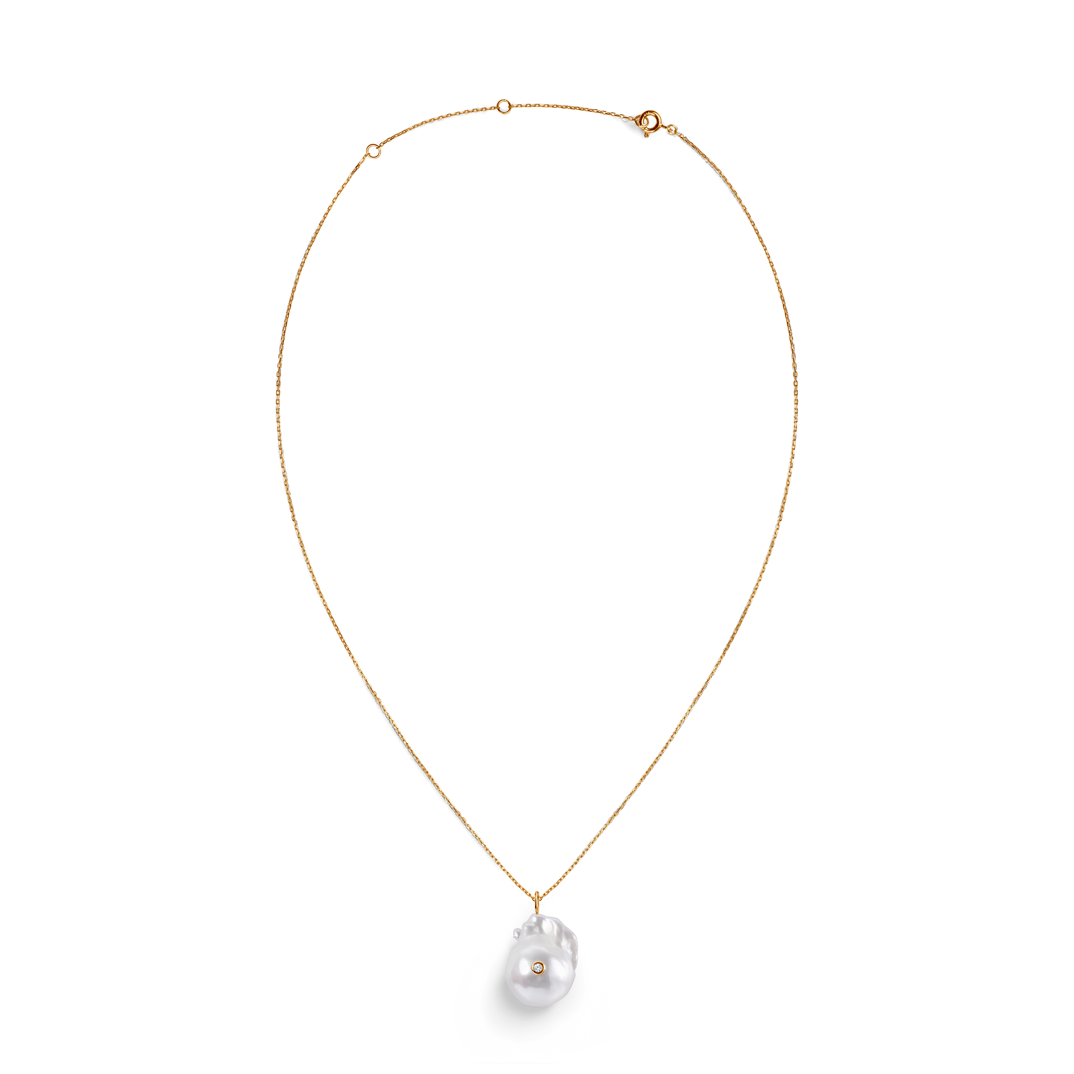 14K gold necklace 45 cm - 4