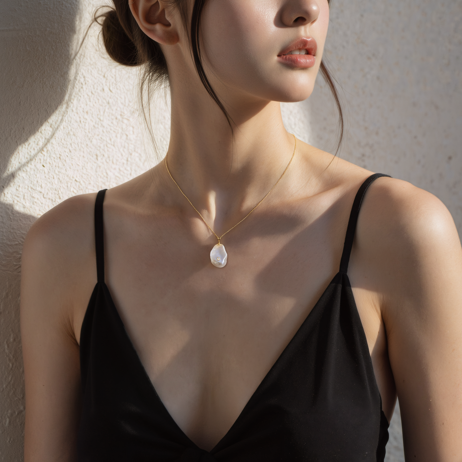 14K gold necklace 45 cm - 5