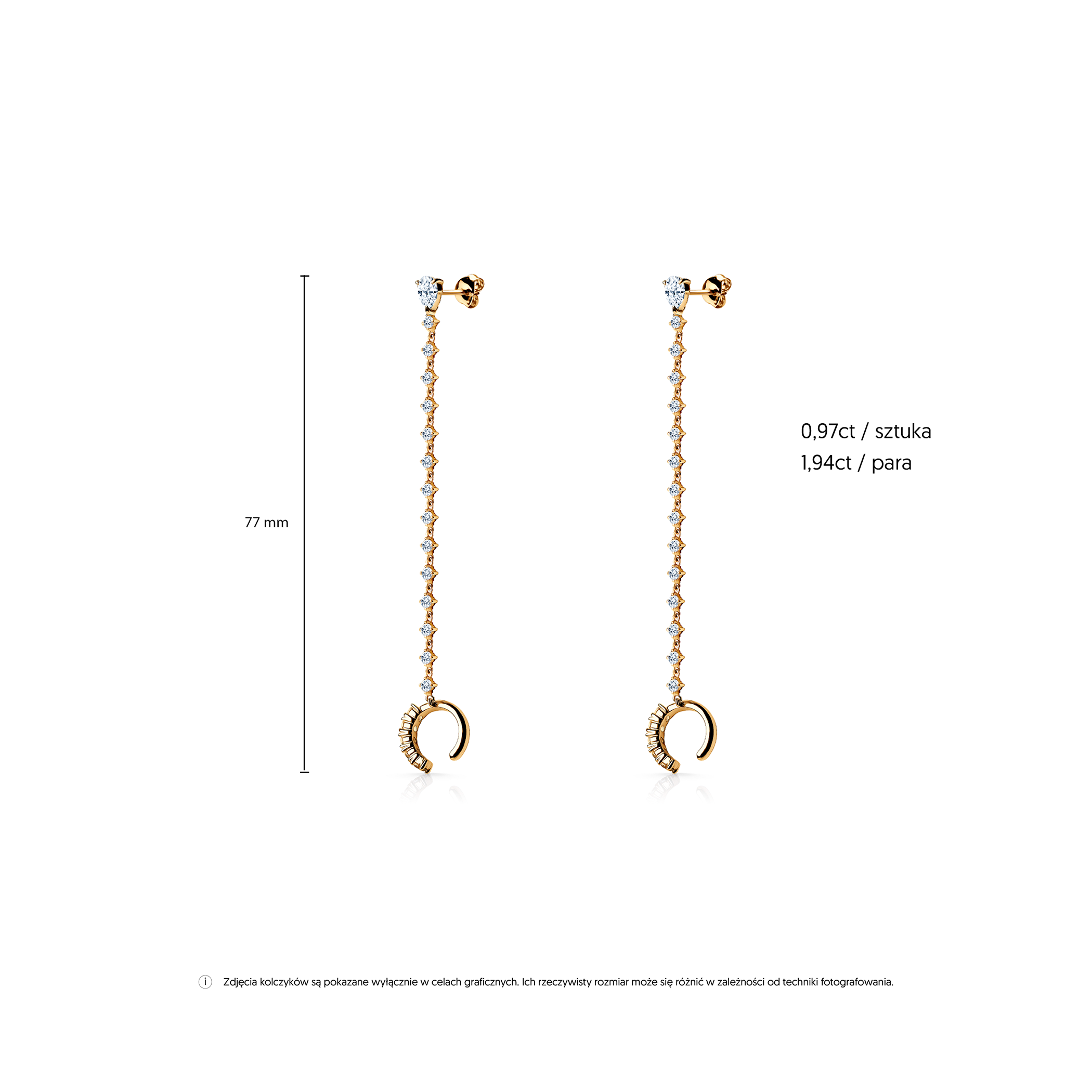 Ohrringe Savicki: Gold, Zirkonia