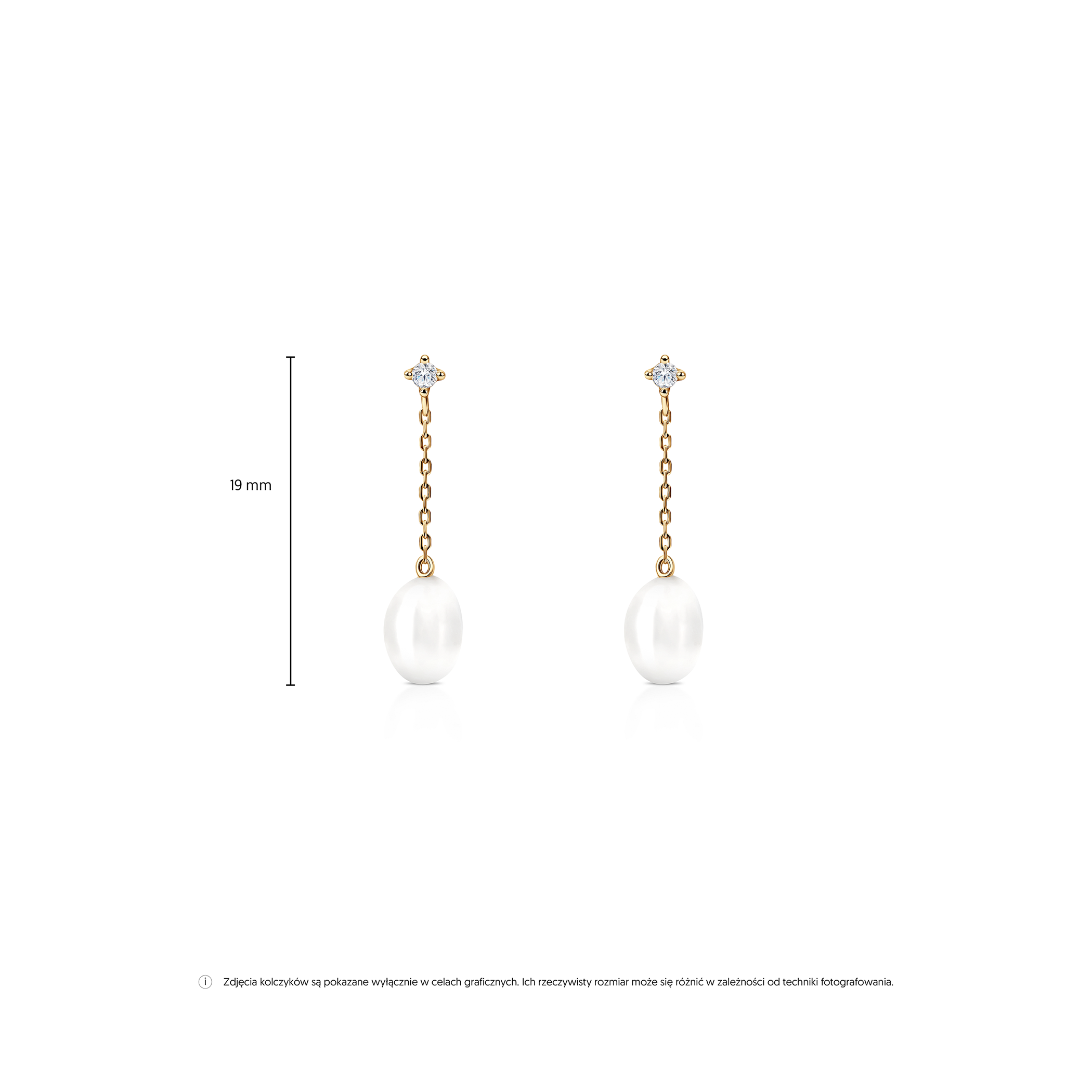 Célamare Ohrringe: Gold, Perlen, weiße Saphire