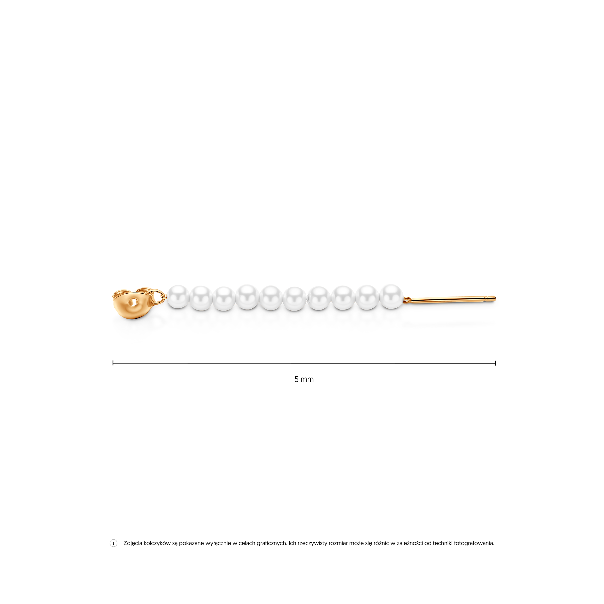 Kolczyki Célamare złote, perły