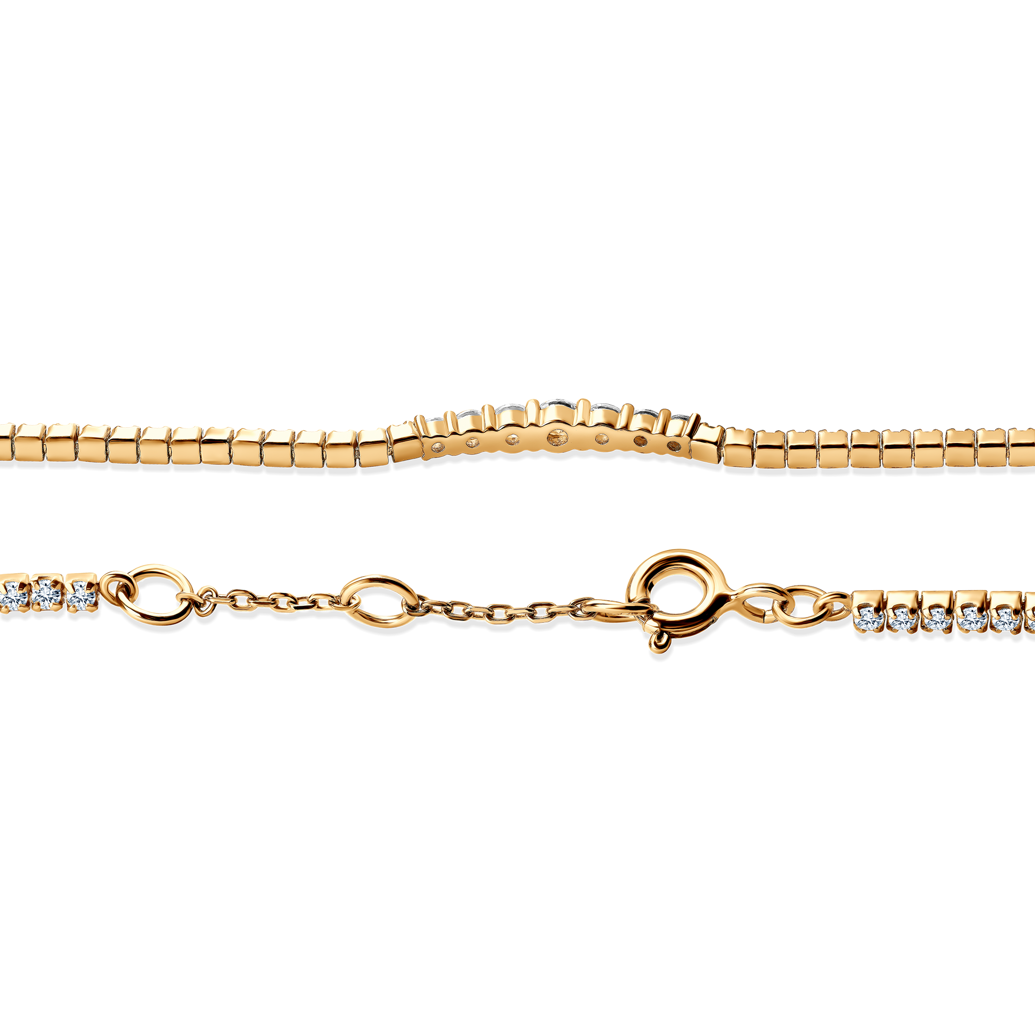 Bransoletka Savicki: srebrna pozłacana 925, cyrkonie