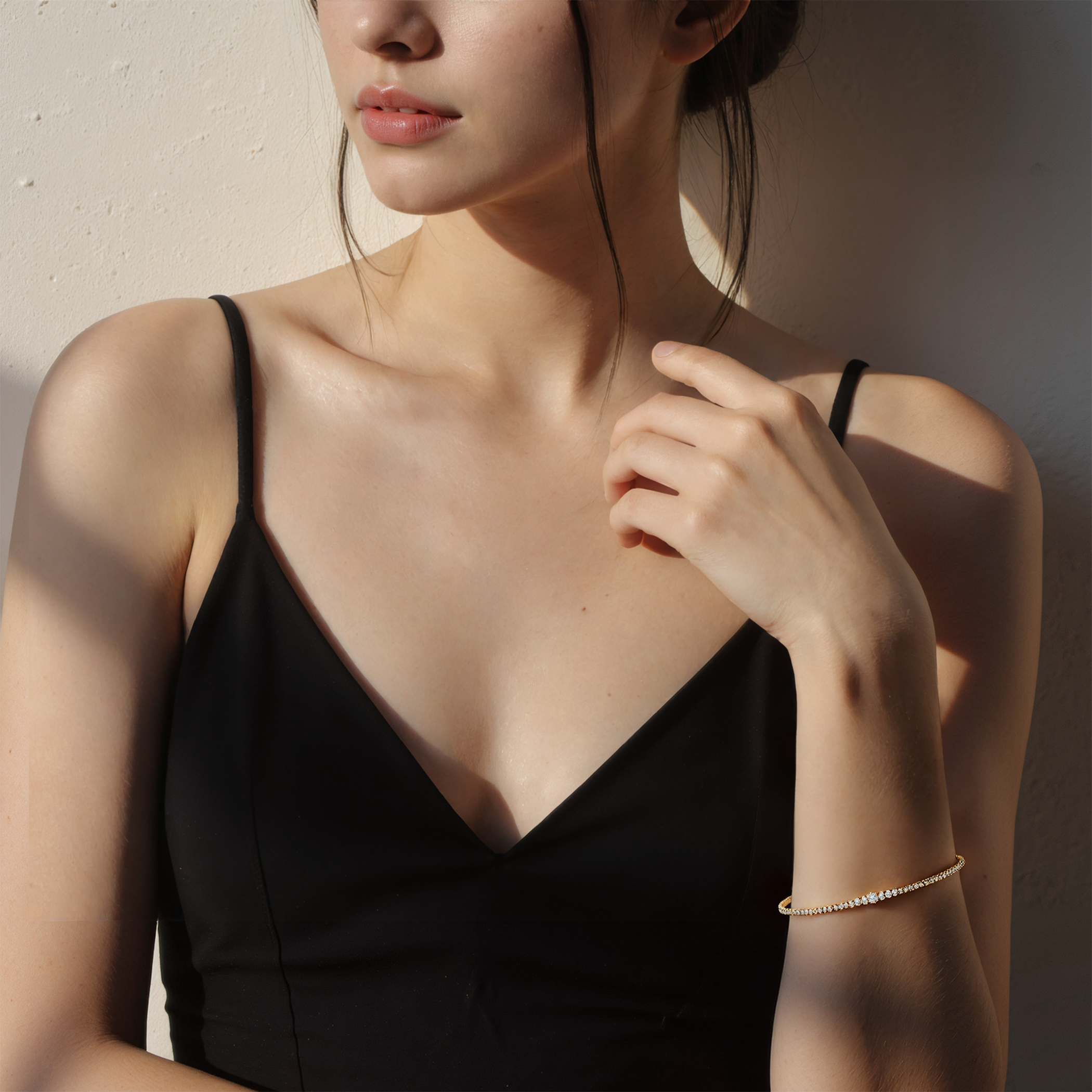 Bransoletka Savicki: srebrna pozłacana 925, cyrkonie