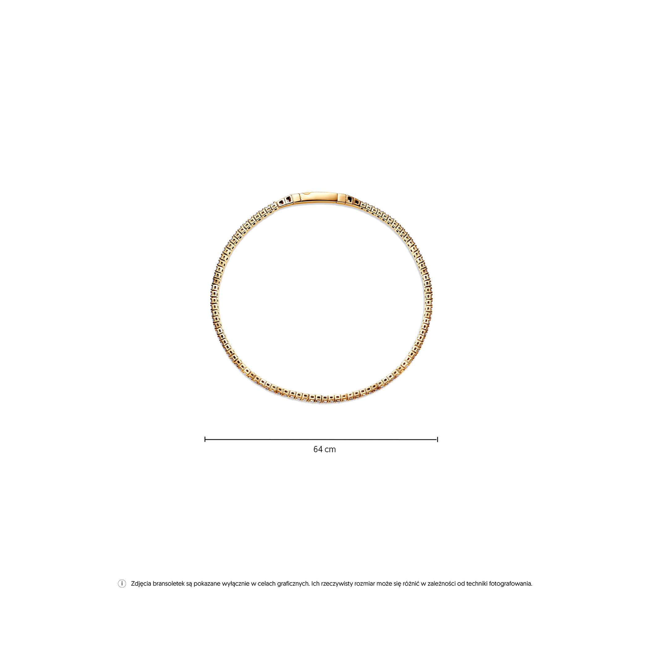 Bransoletka Savicki: złota 585, cyrkonie