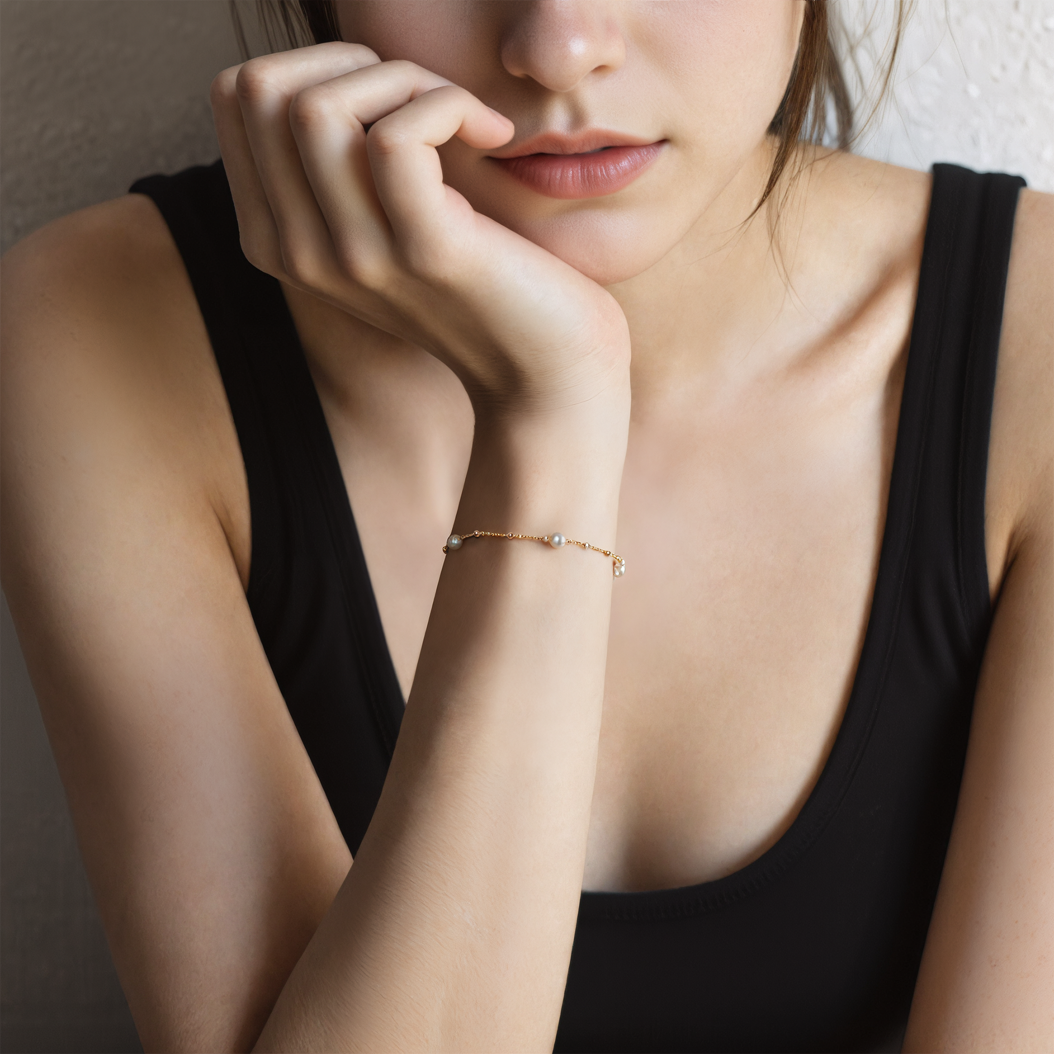 Célamare Armband: Gold, Perle