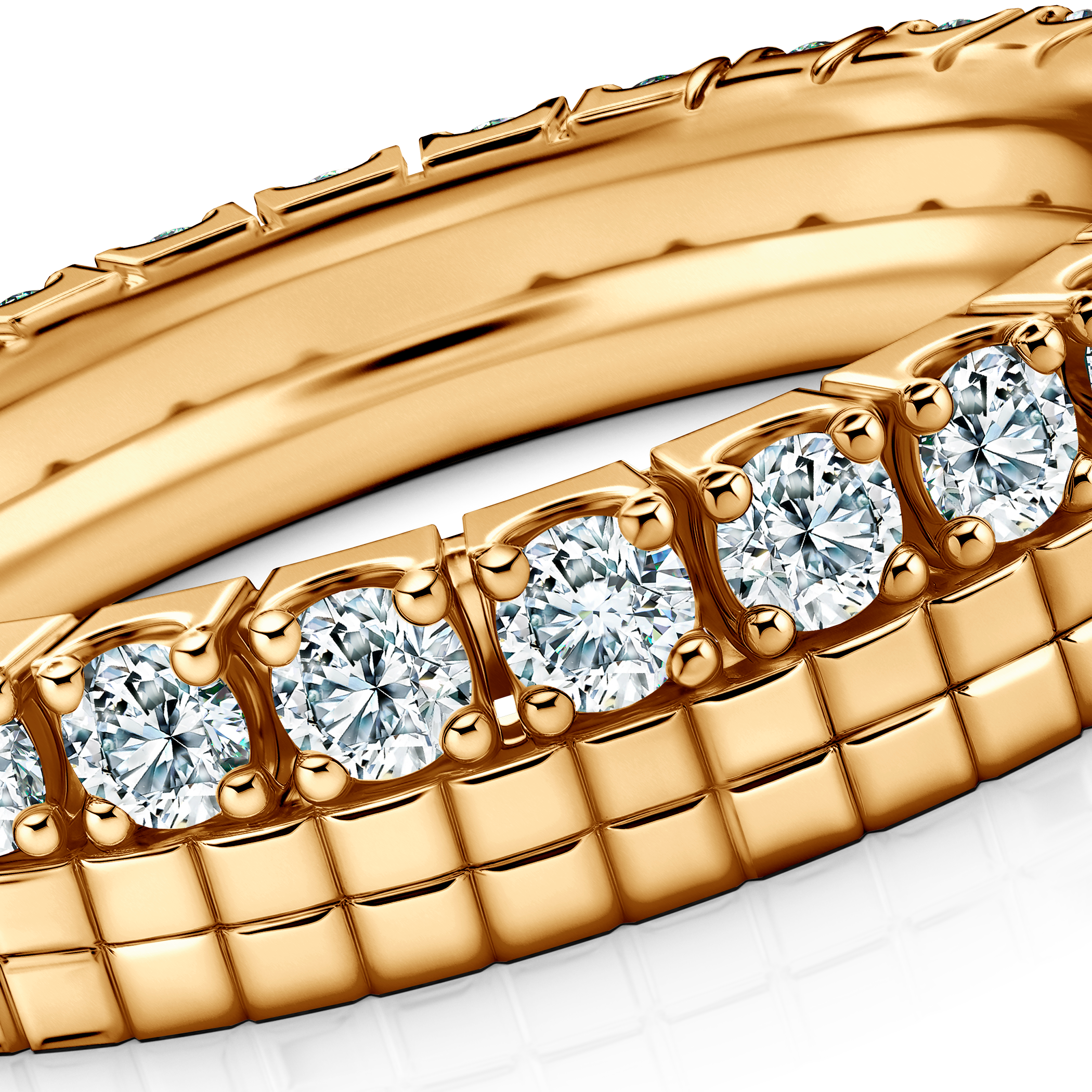 Pierścionki Symphony zestaw: złoty, diamenty laboratoryjne