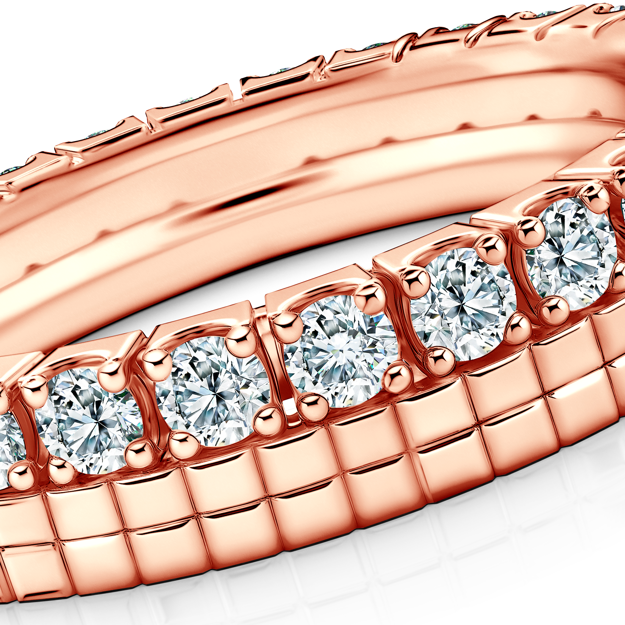 Pierścionki Symphony zestaw: różowe złoto, diamenty laboratoryjne