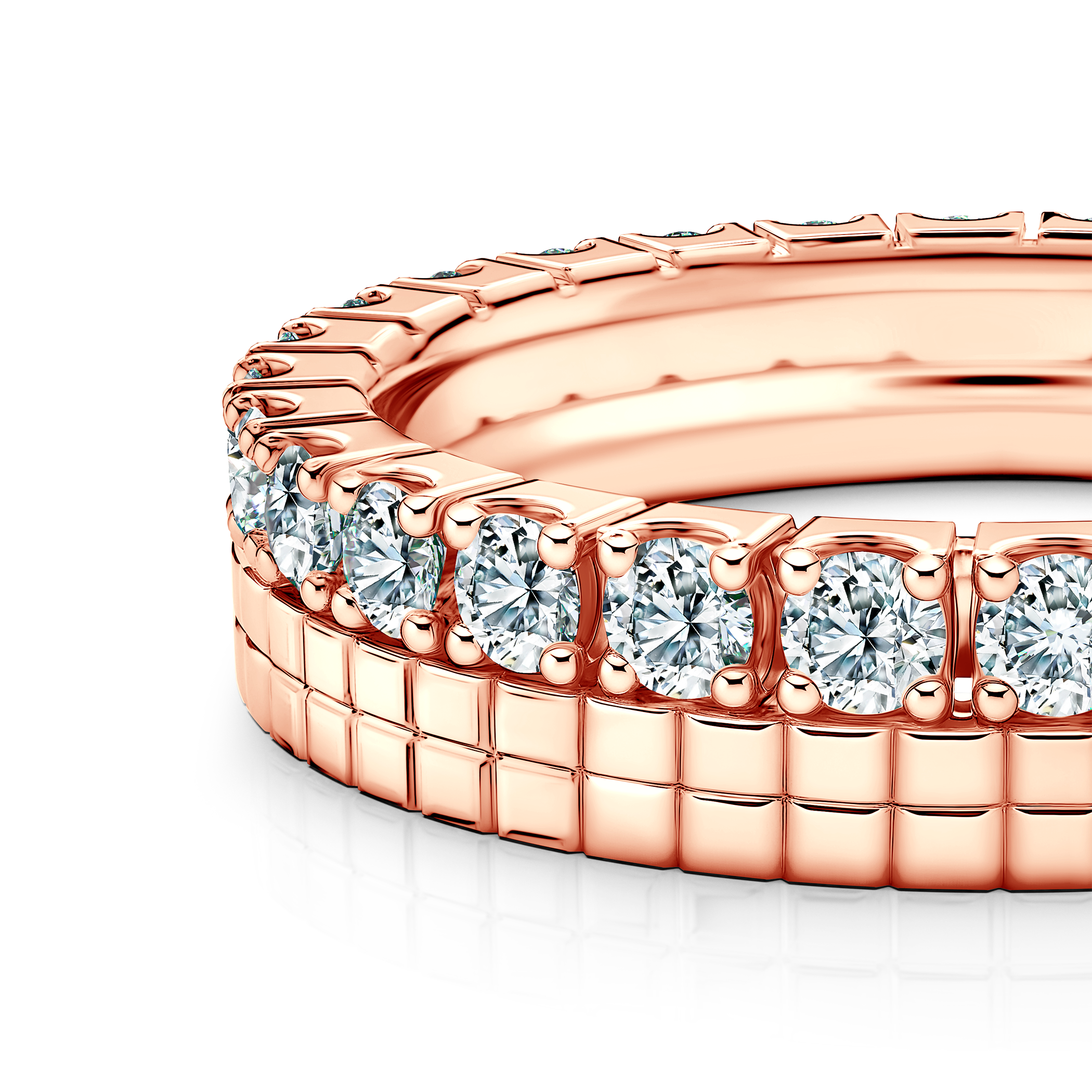Pierścionki Symphony zestaw: różowe złoto, diamenty laboratoryjne