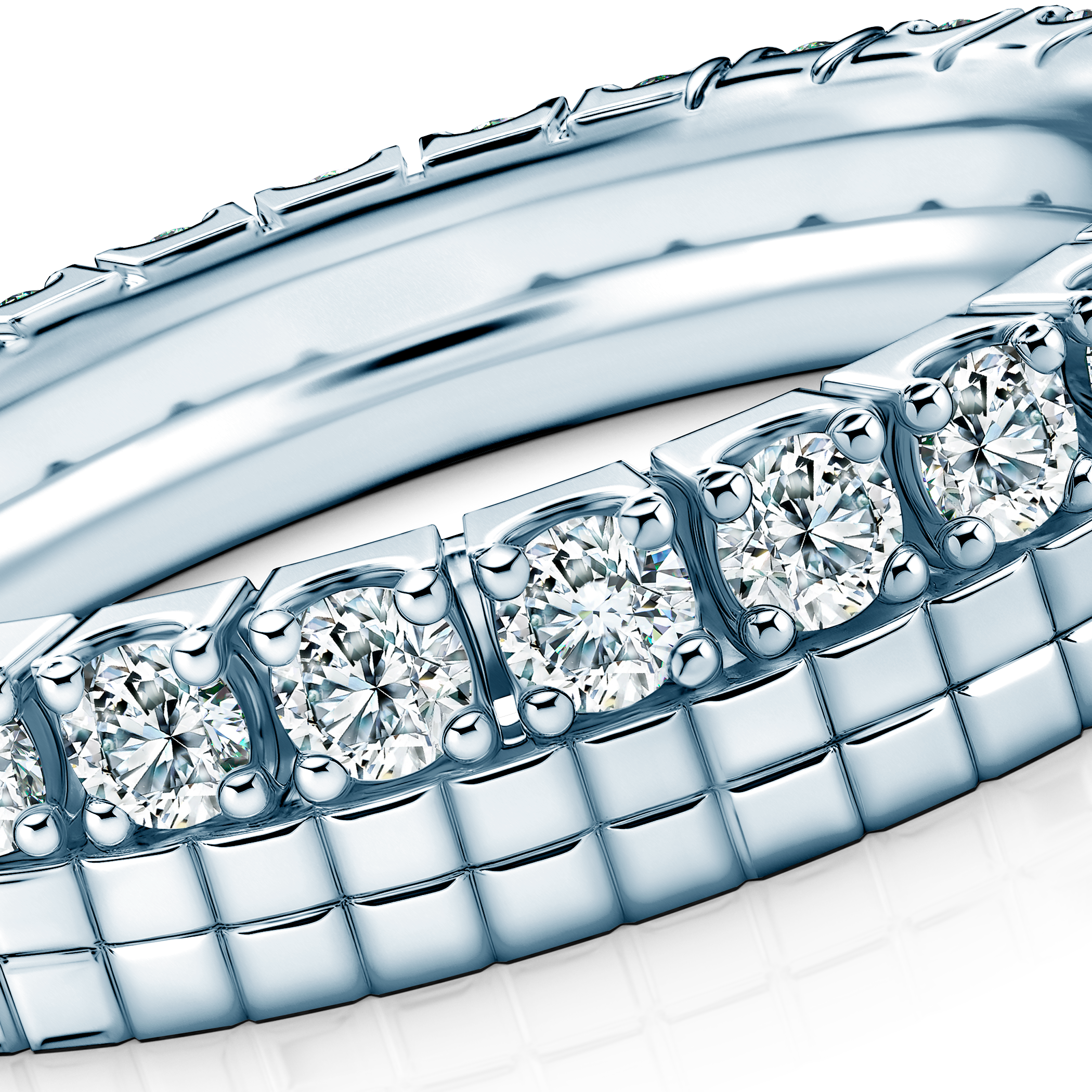 Ring-Set Symphony: Weißgold, Diamanten - 3