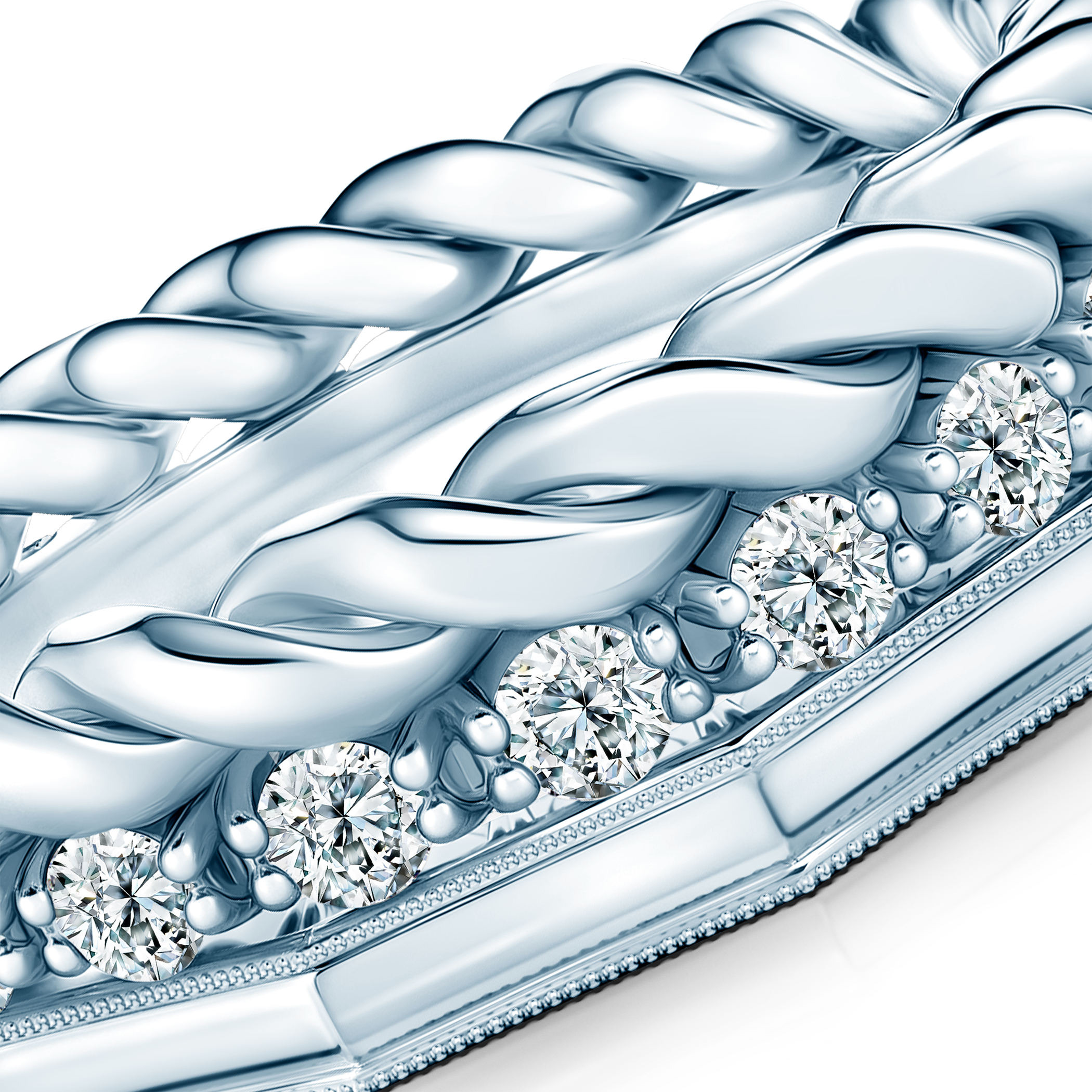 Pierścionki Symphony zestaw: białe złoto, diamenty laboratoryjne