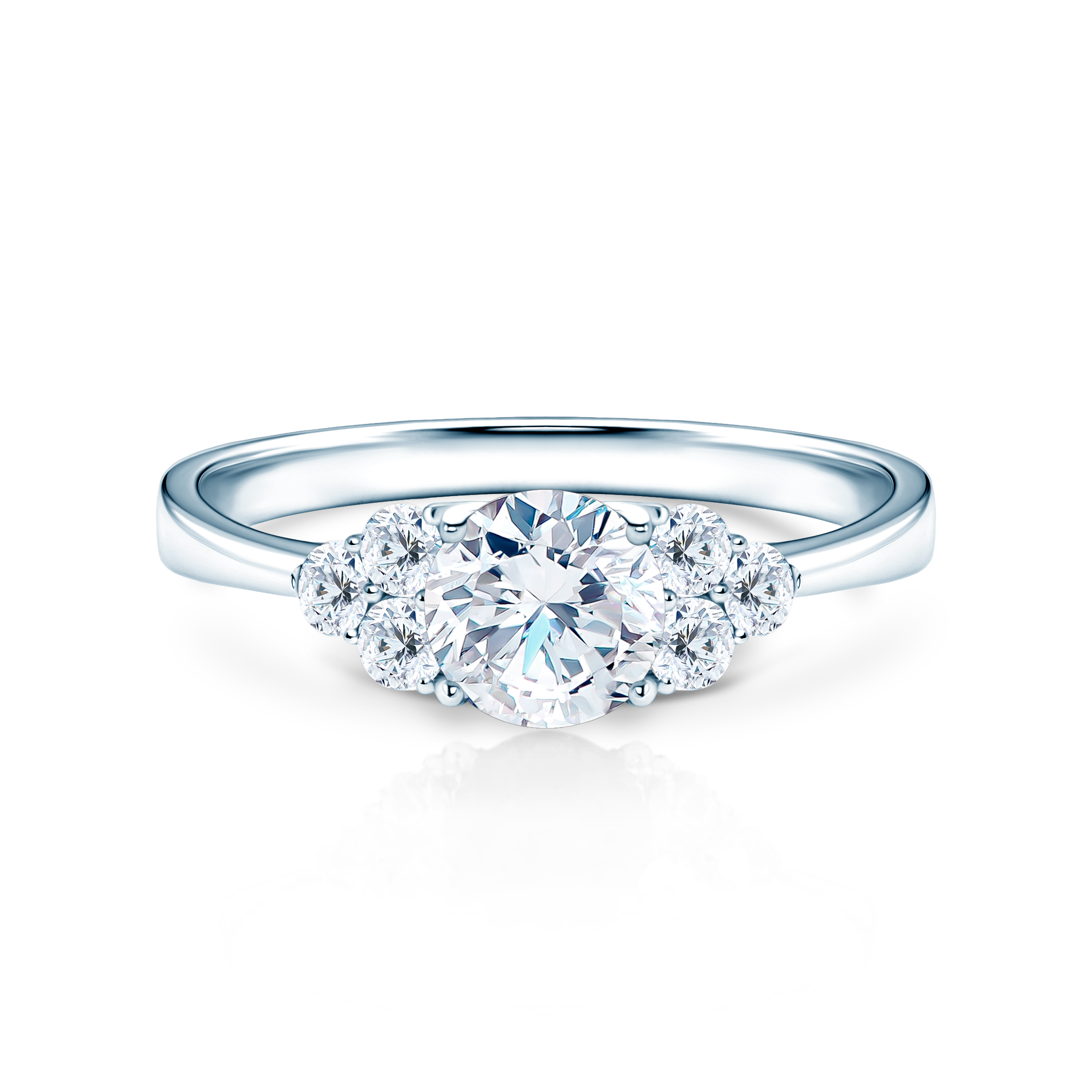 Zásnubní prsten Fairytale: bílé zlato, diamanty