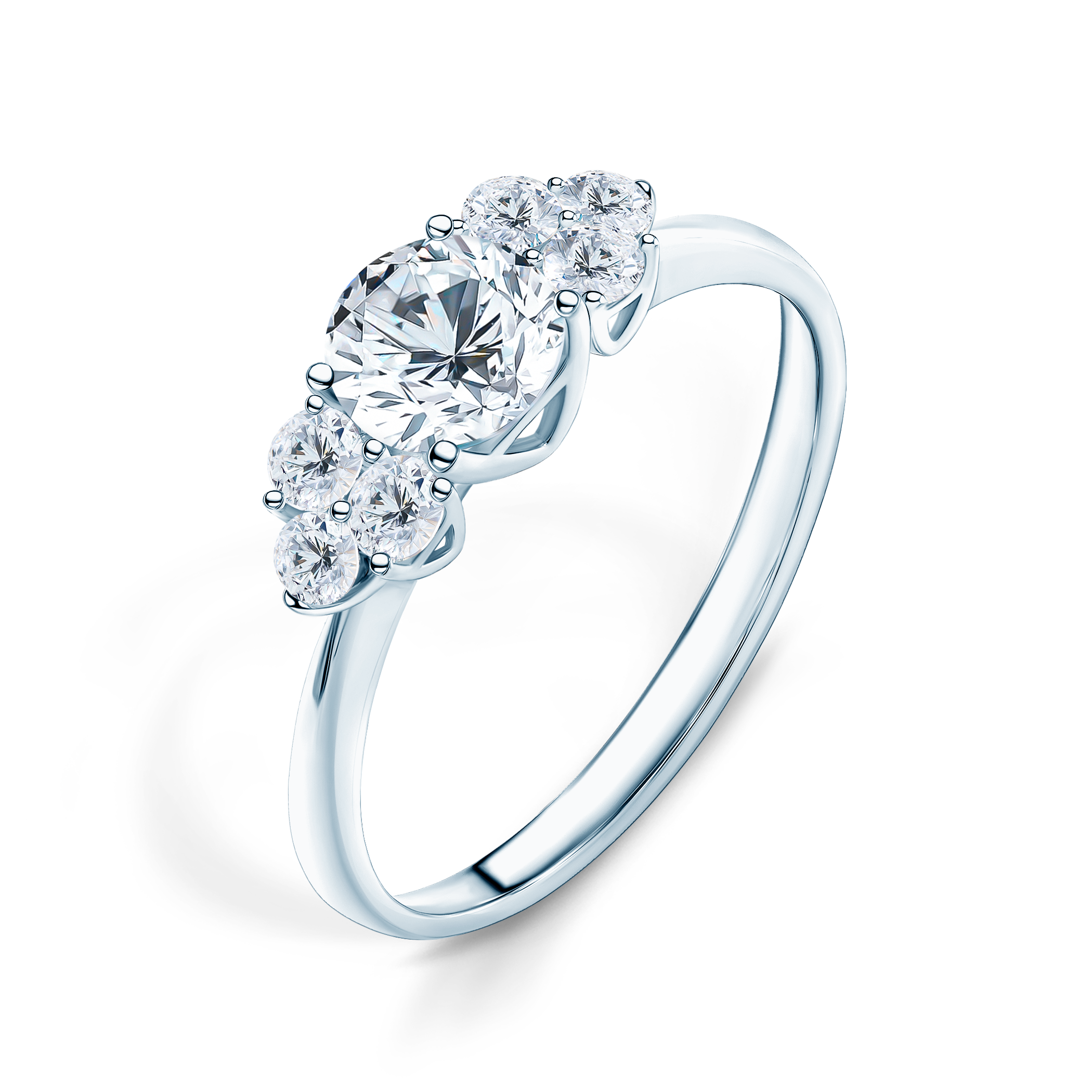 Verlobungsring Fairytale: Weißgold, Diamanten - 4