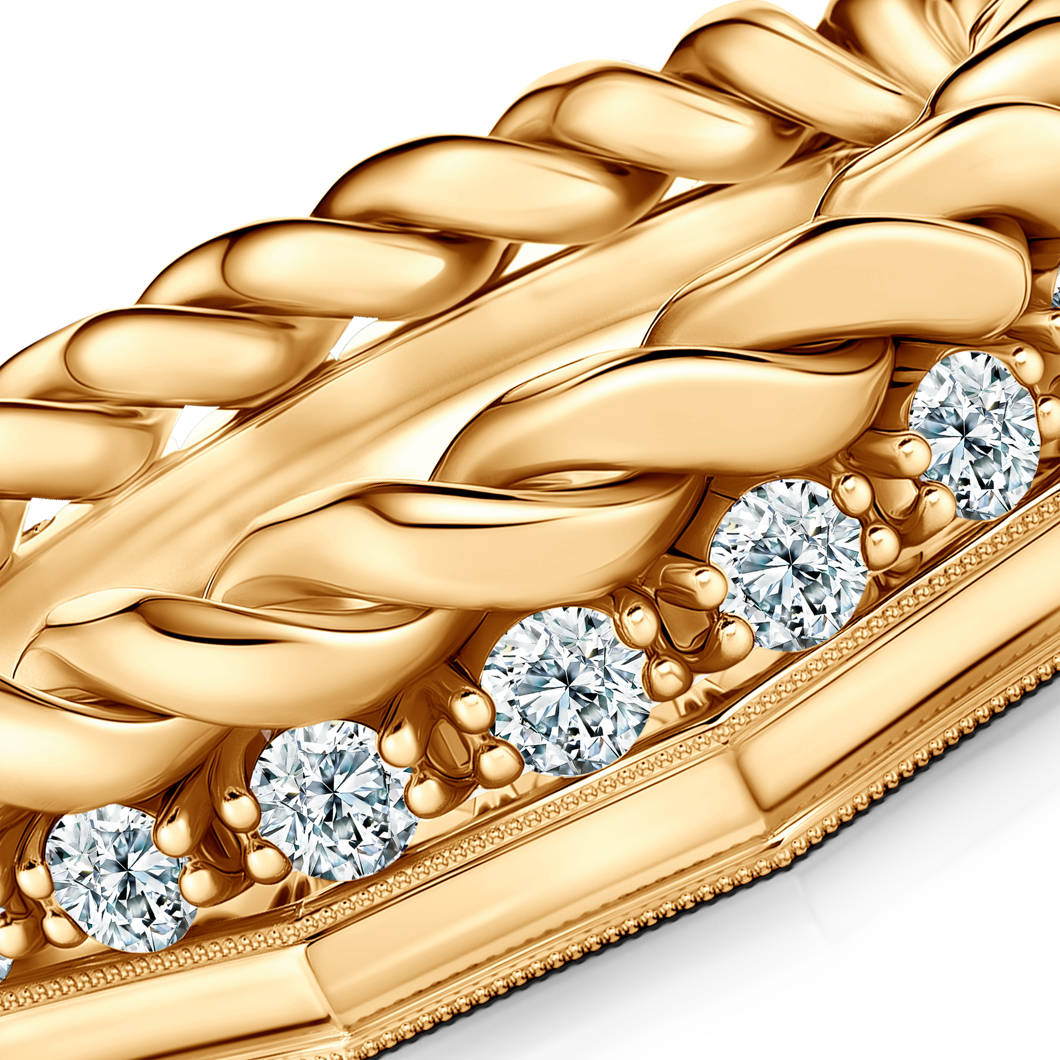 Pierścionki Symphony zestaw: złoty, diamenty laboratoryjne