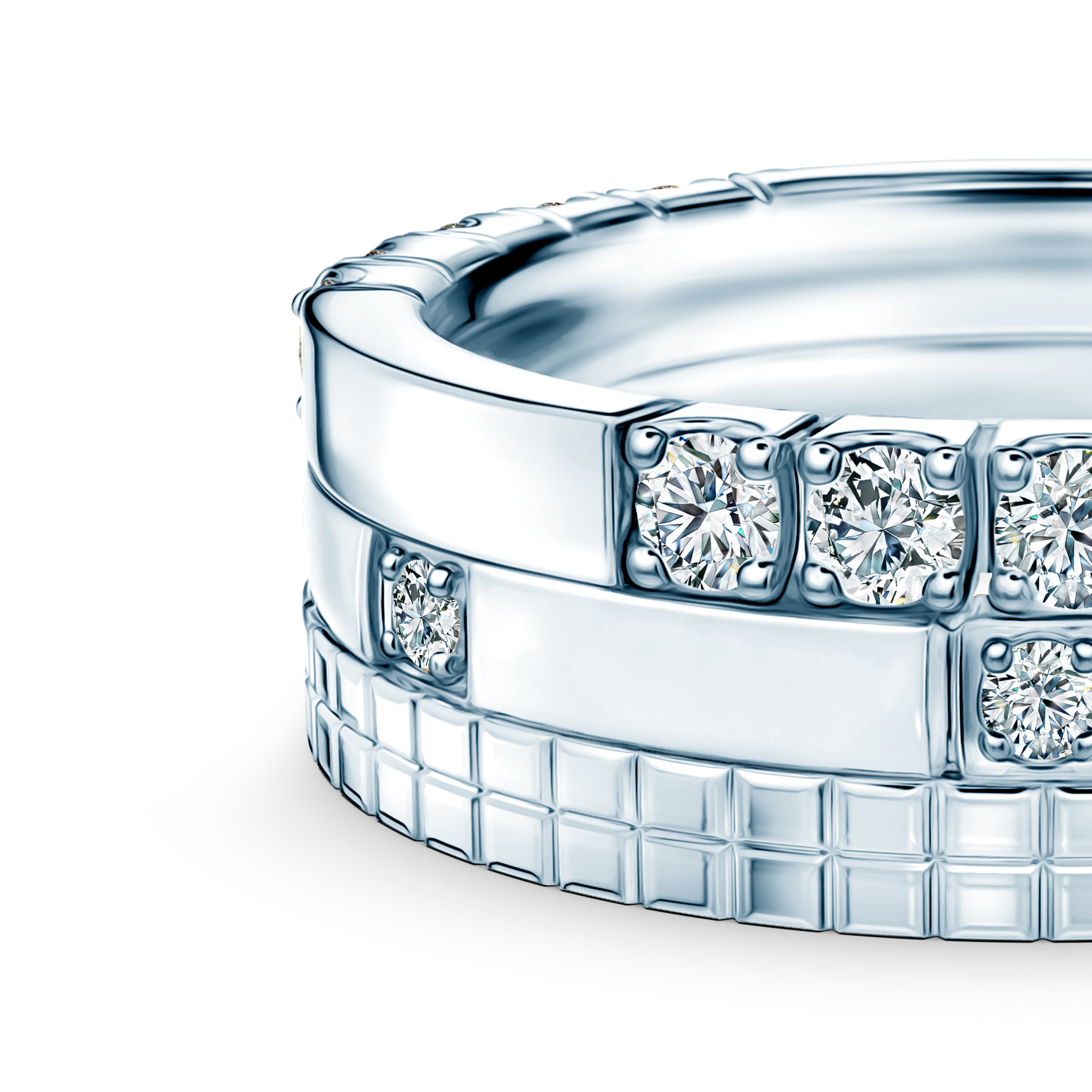 Ring-Set Symphony: Weißgold, Diamanten - 6