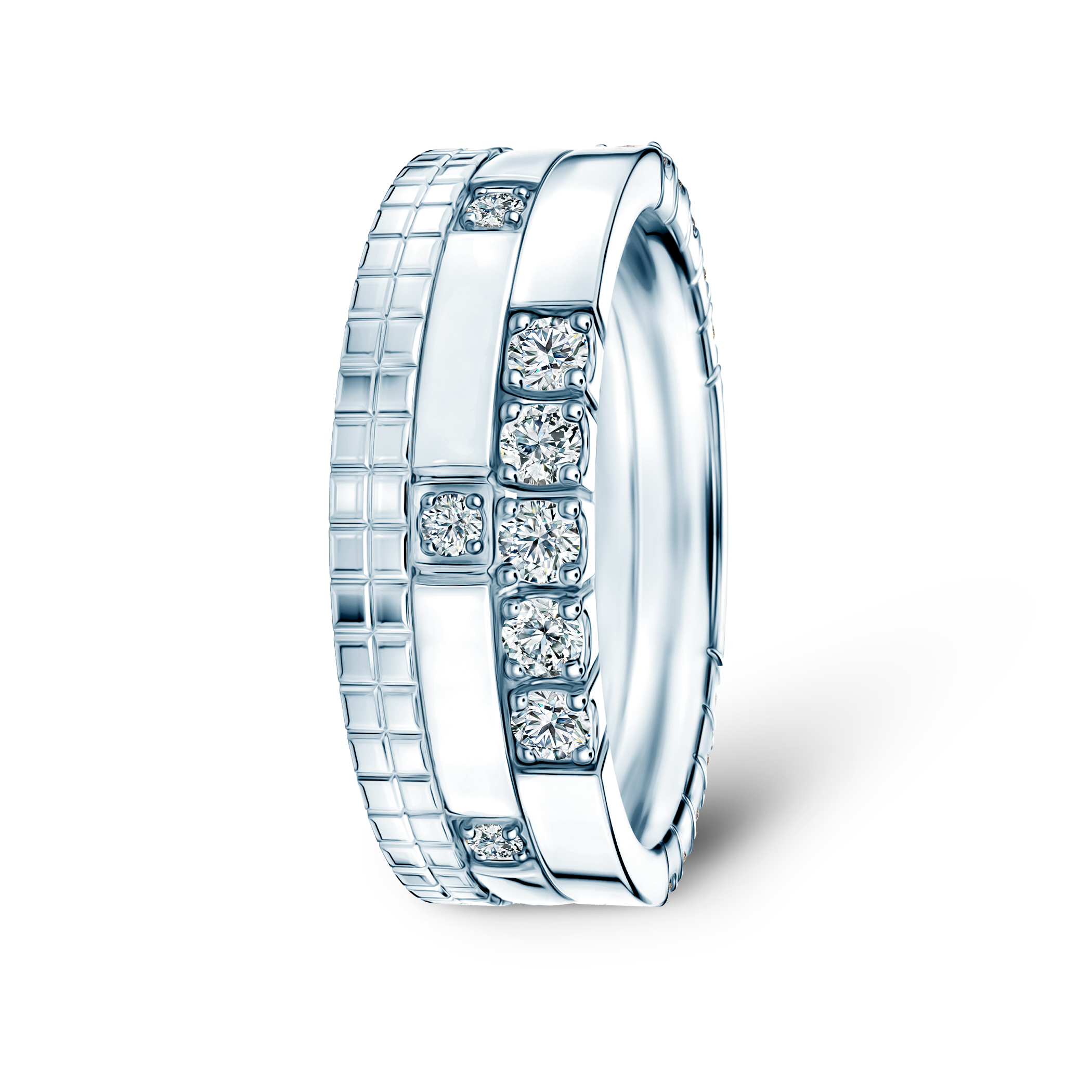 Ring-Set Symphony: Weißgold, Diamanten - 7