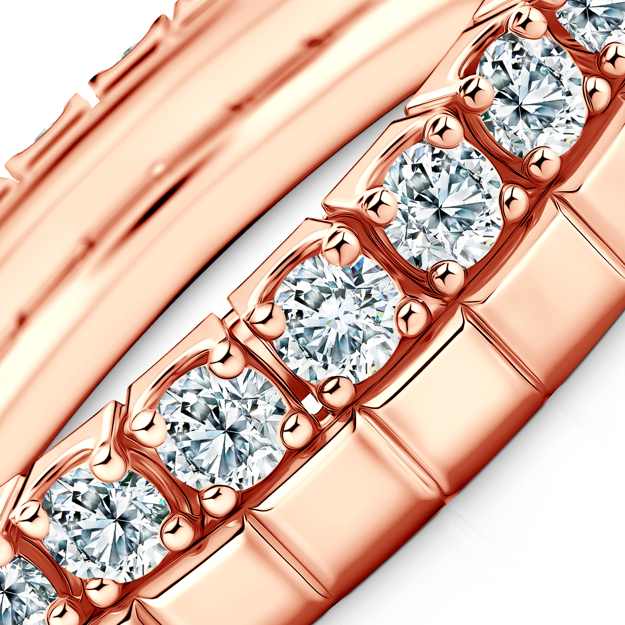 Ring-Set Symphony: Roségold, Diamanten - 3