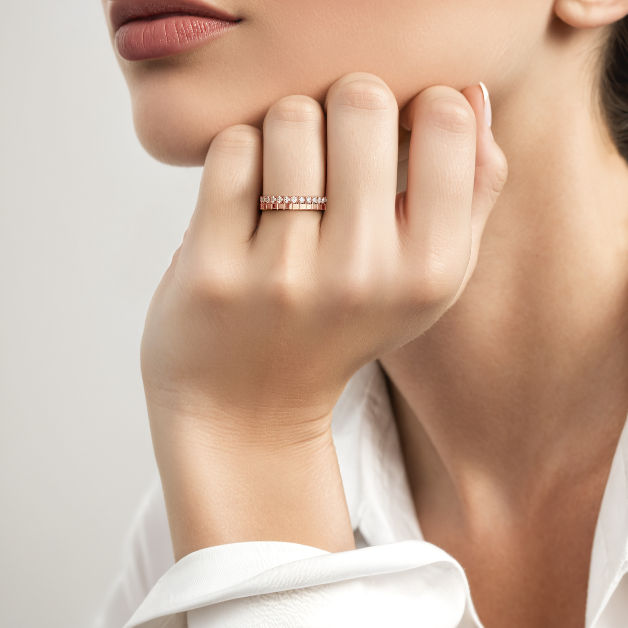 Ring-Set Symphony: Roségold, Diamanten - 4