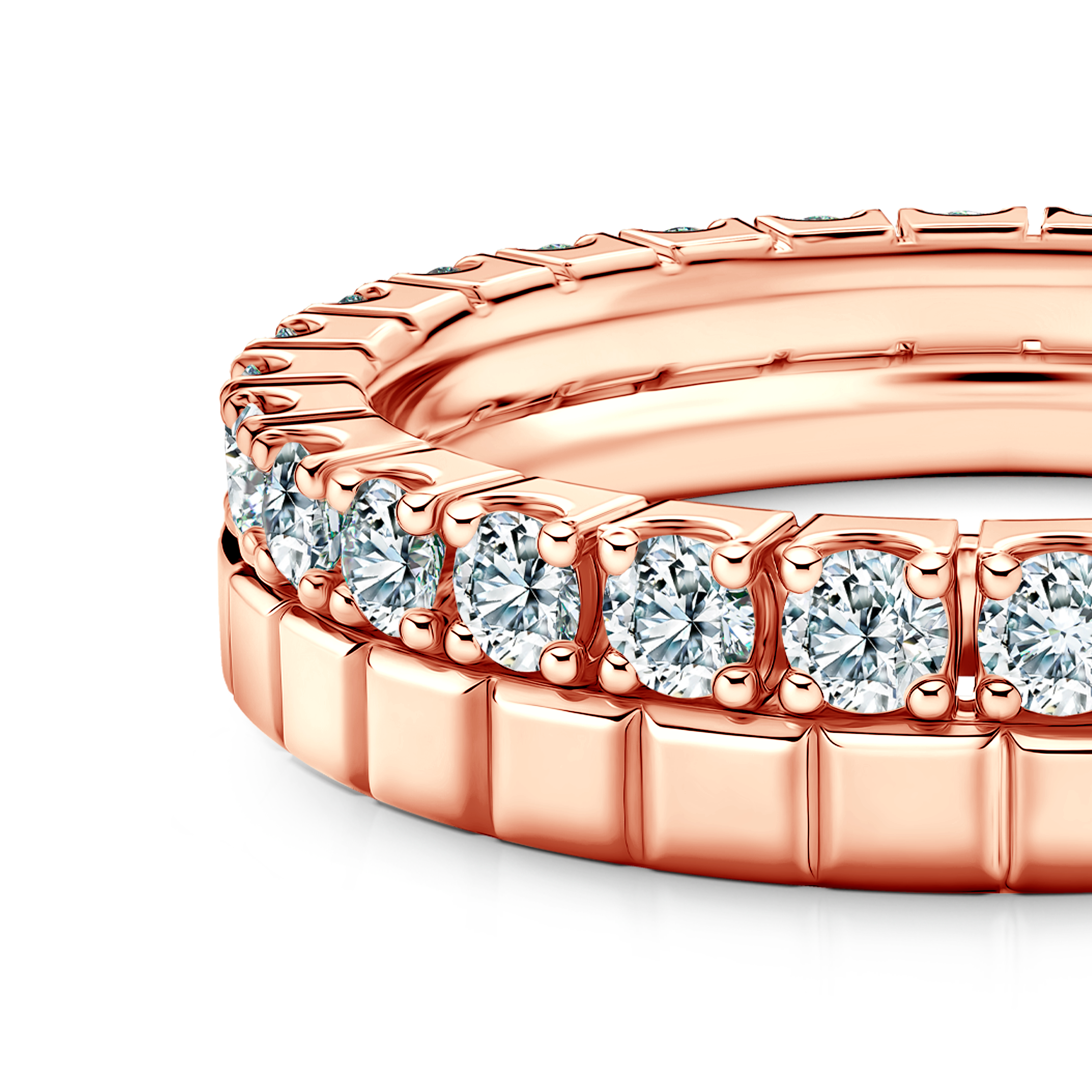 Ring-Set Symphony: Roségold, Diamanten - 7