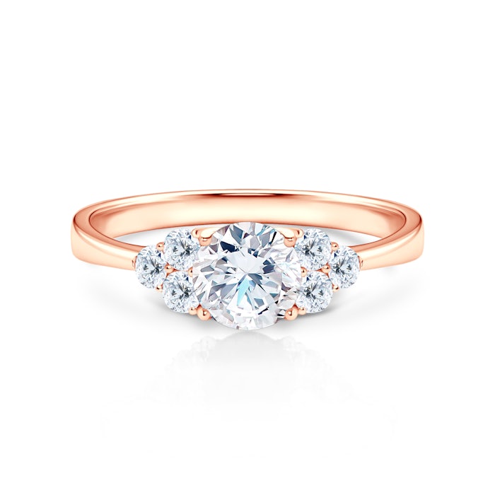 Zásnubní prsten Fairytale: růžové zlato, diamanty