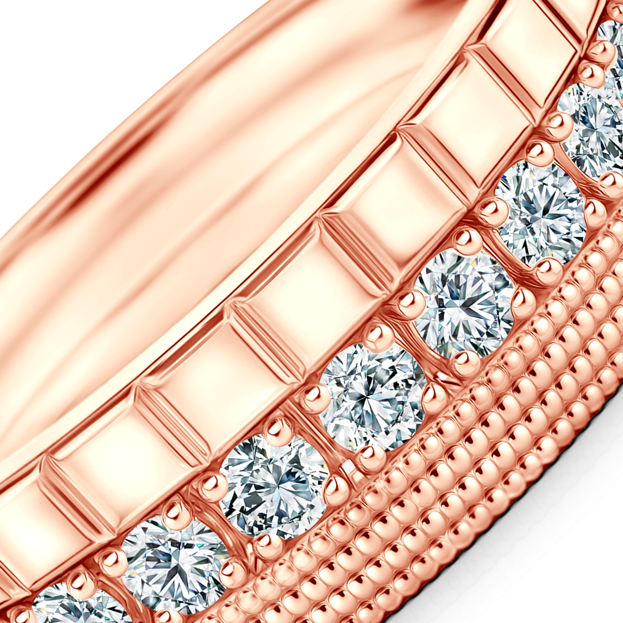 Pierścionki Symphony zestaw: złoty, diamenty