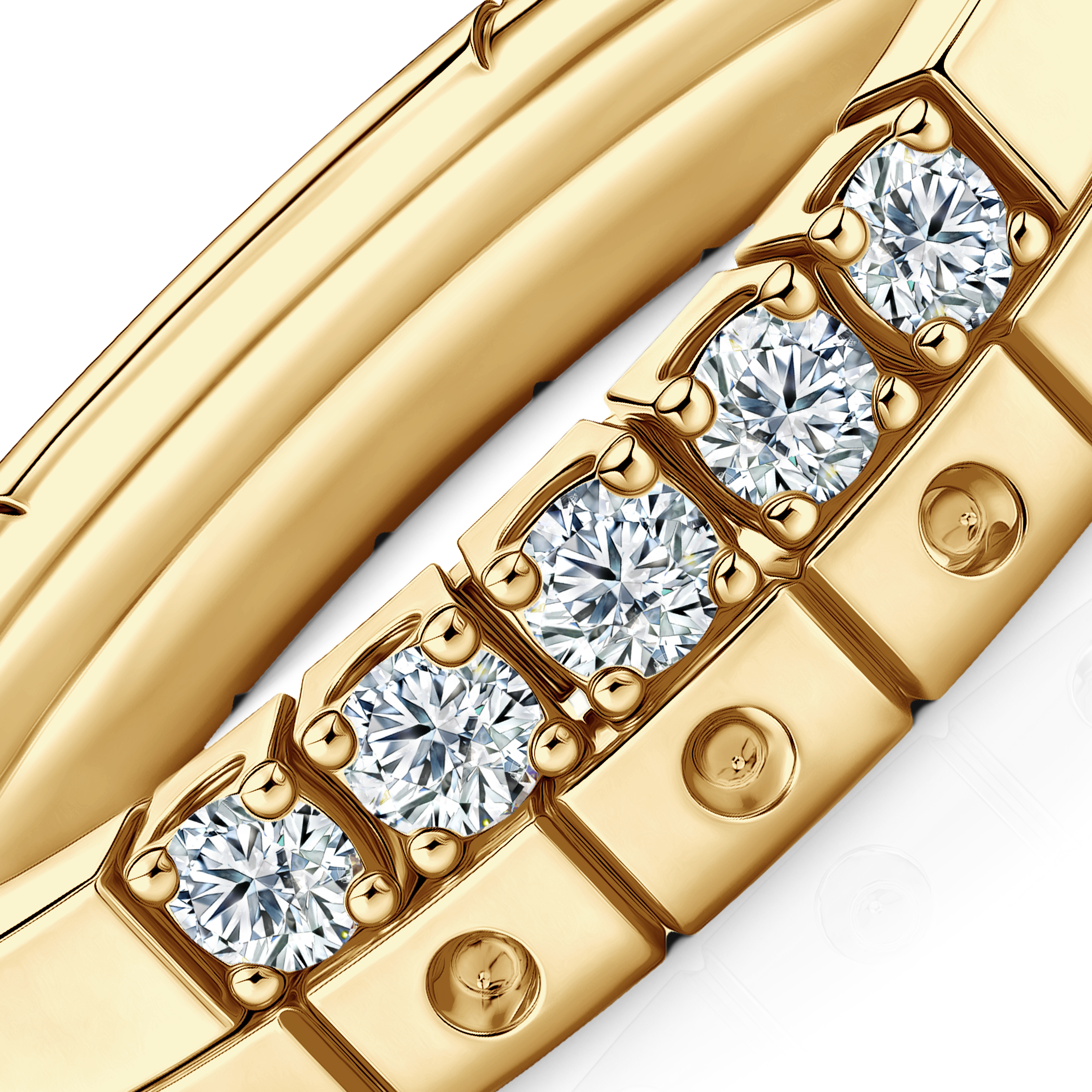 Pierścionki Symphony zestaw: złoty, diamenty